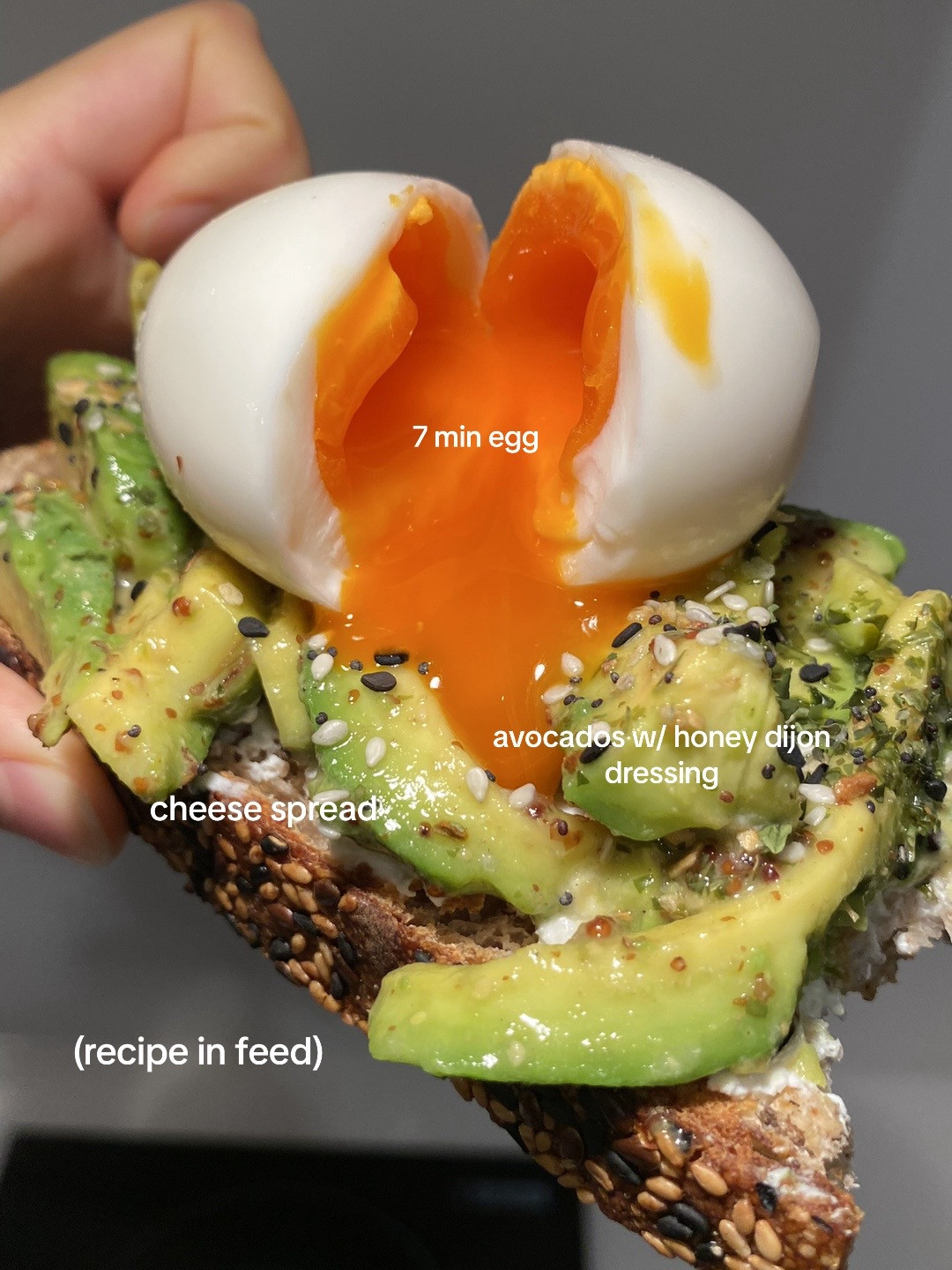 Healthy Breakfast Ideas: Avocado Toast with Scrambled Eggs, Soft Boiled Egg, and Kimchi Fried Egg