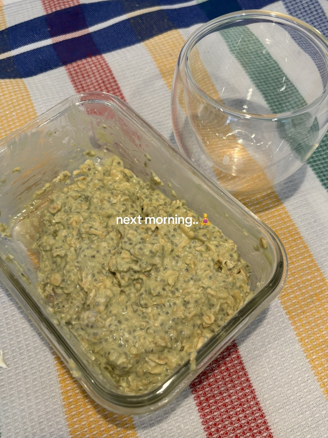 Healthy Matcha Tiramisu Overnight Oats Recipe with Chia Seeds, Yogurt and Goji Berries