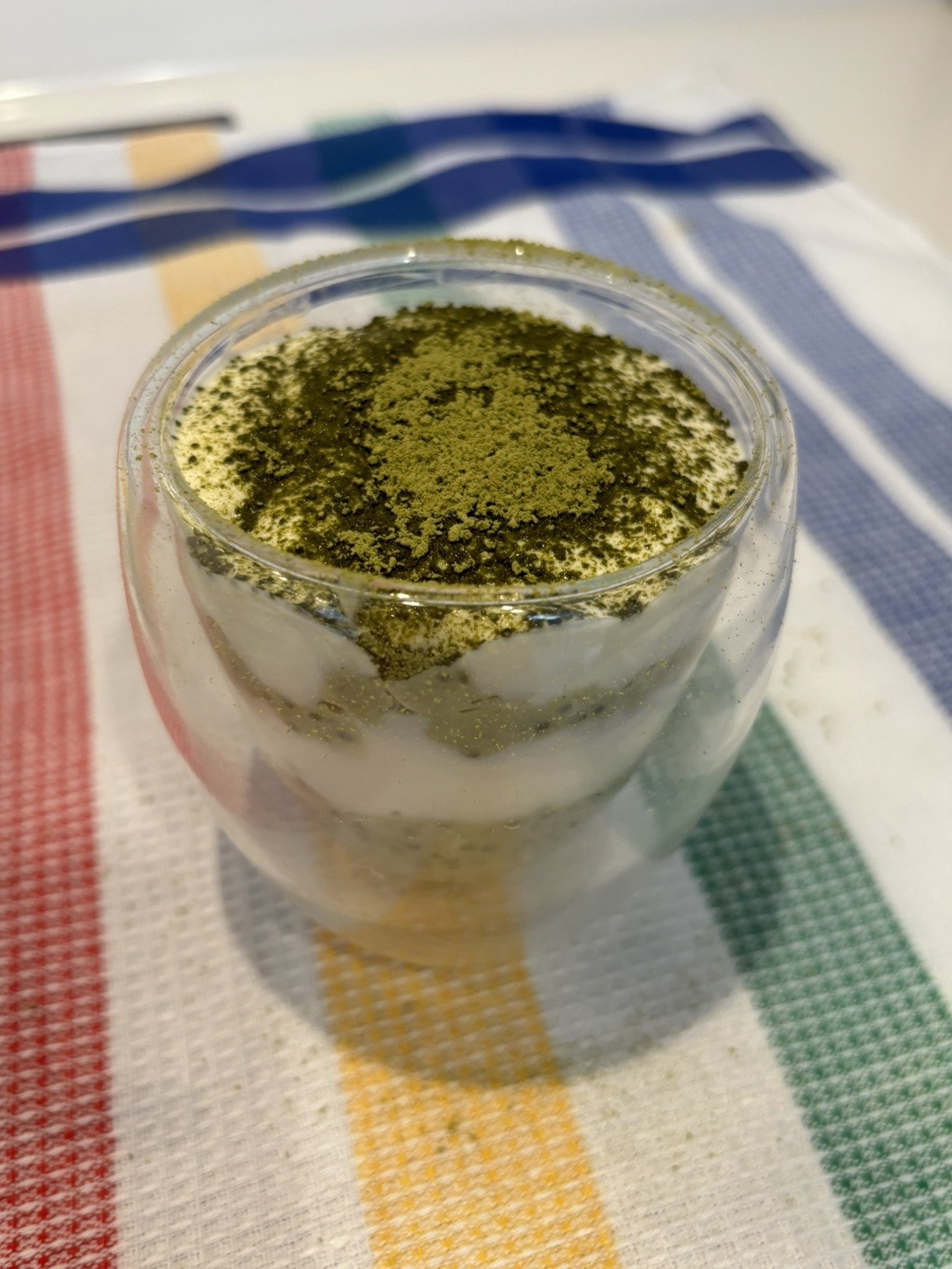 Healthy Matcha Tiramisu Overnight Oats Recipe with Chia Seeds, Yogurt and Goji Berries
