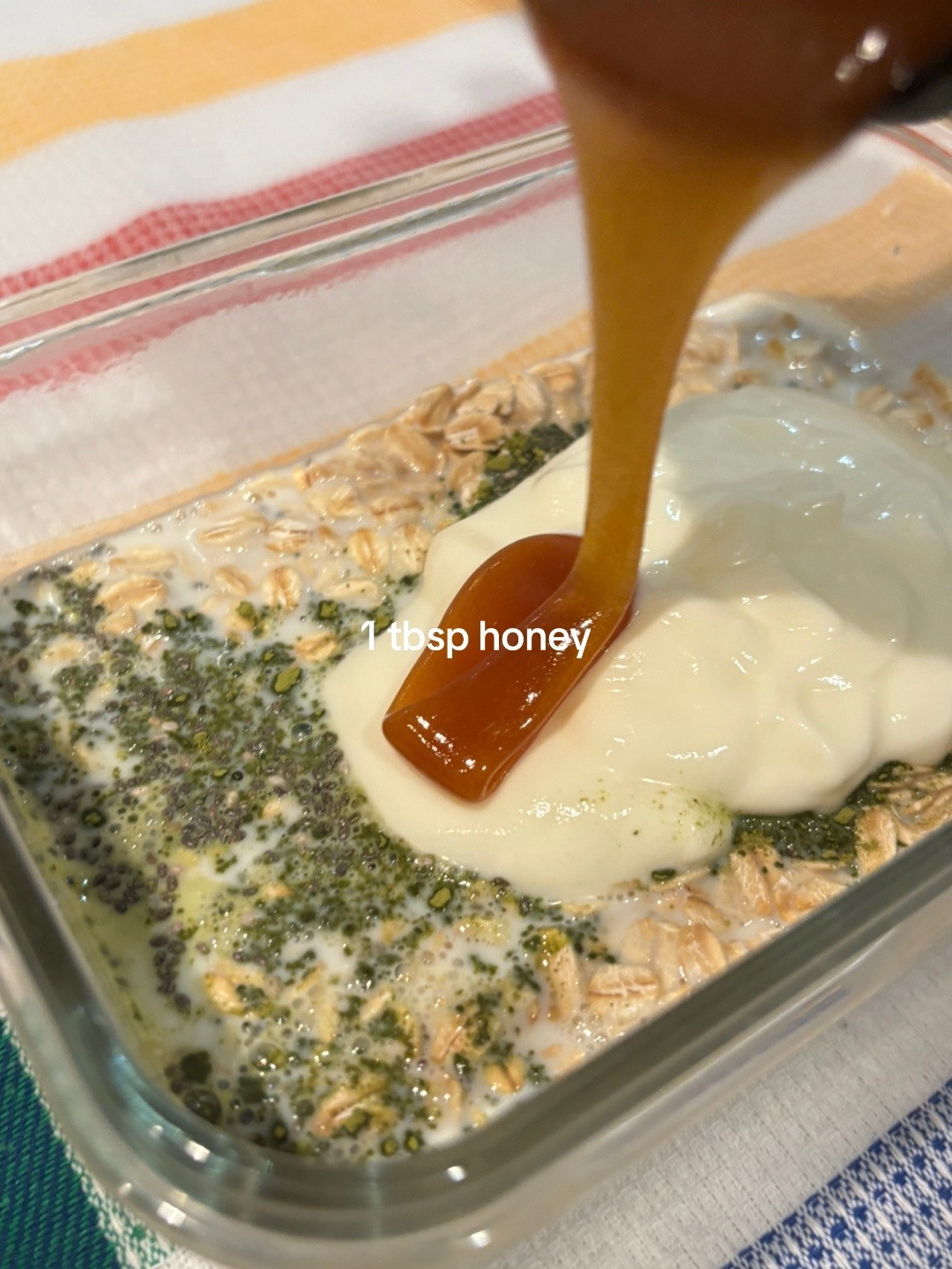 Healthy Matcha Tiramisu Overnight Oats Recipe with Chia Seeds, Yogurt and Goji Berries