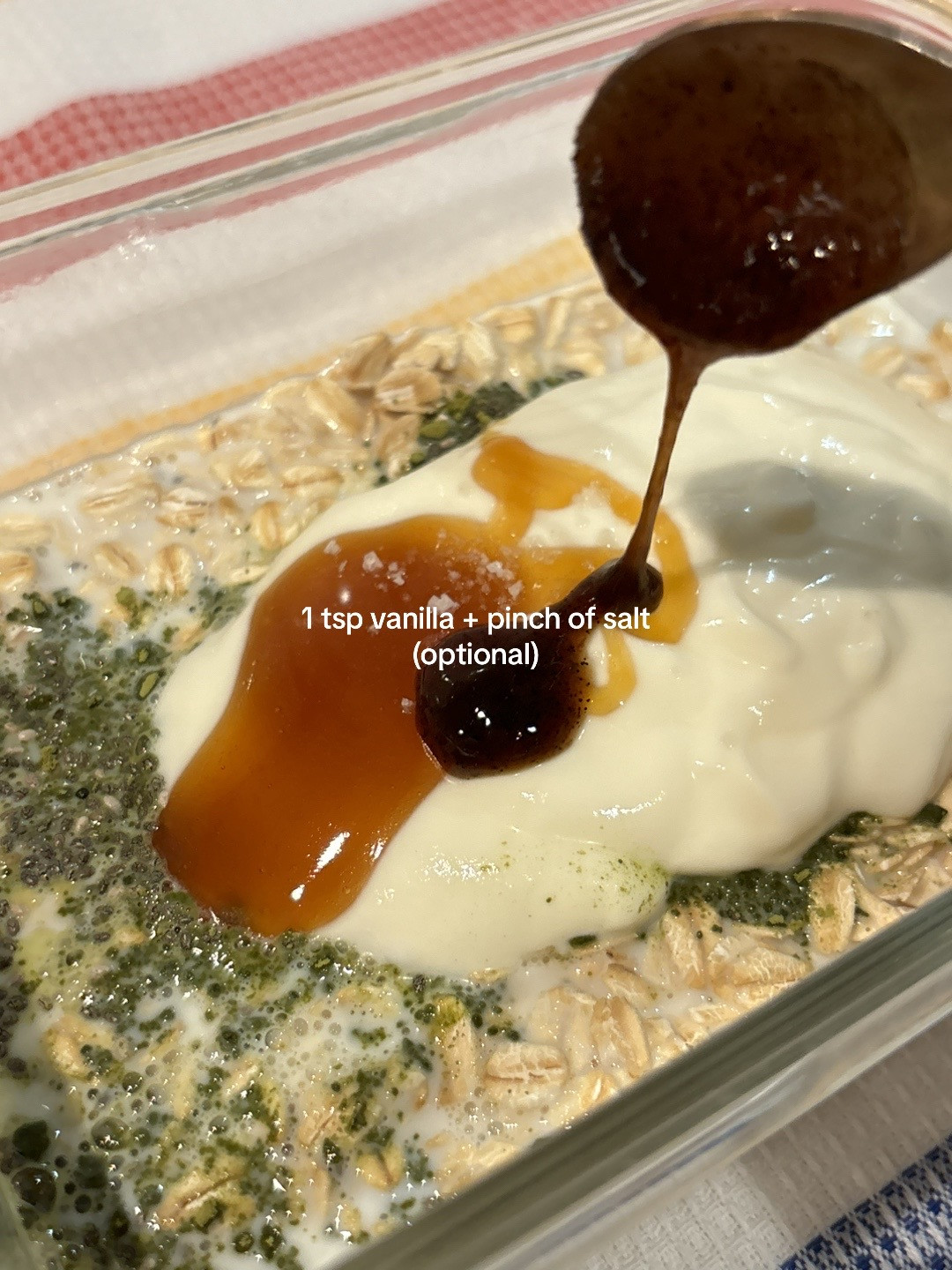 Healthy Matcha Tiramisu Overnight Oats Recipe with Chia Seeds, Yogurt and Goji Berries