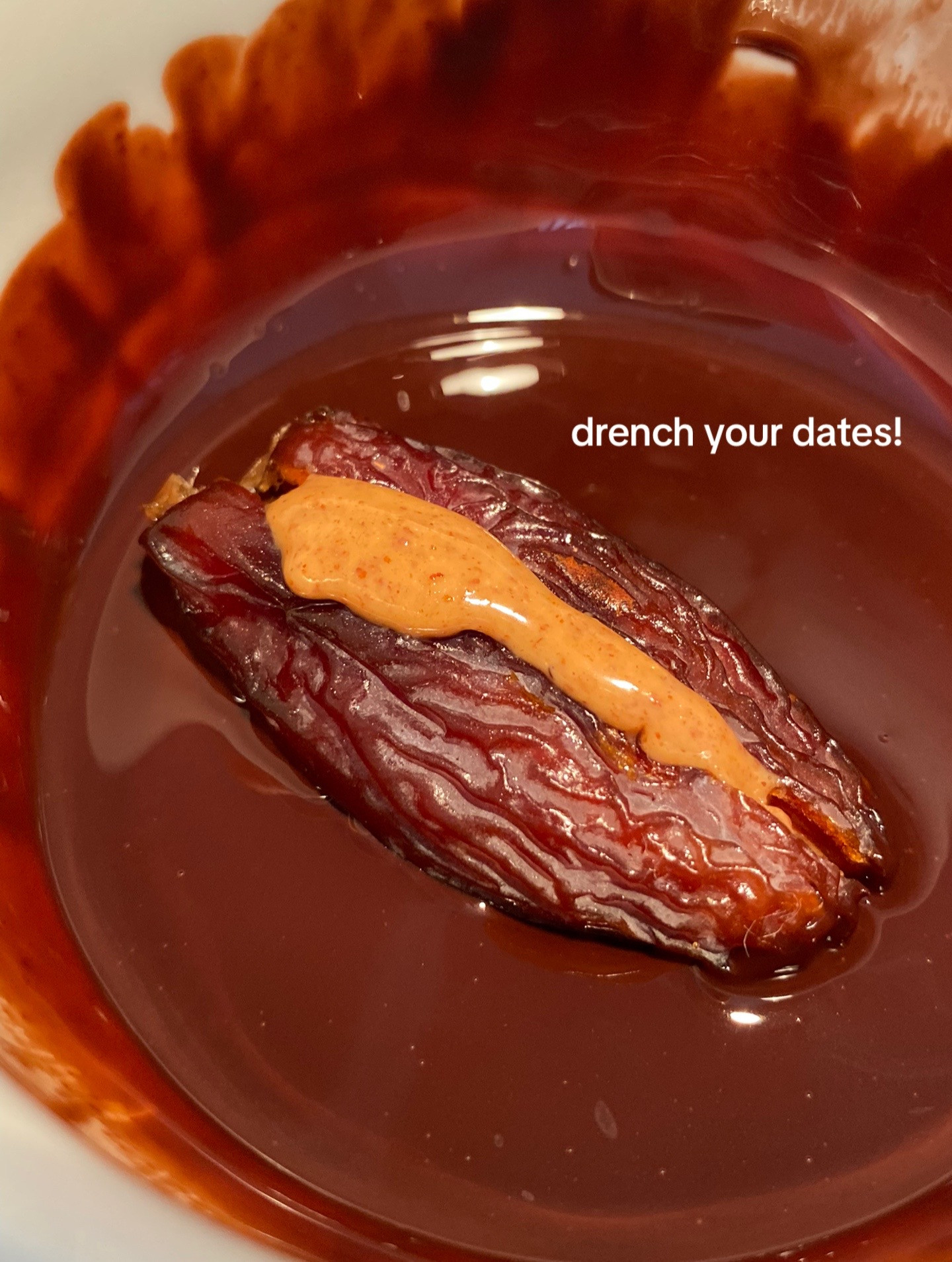 Healthy Ramadan Dessert: Dates Stuffed with Almond Butter and Dark Chocolate
