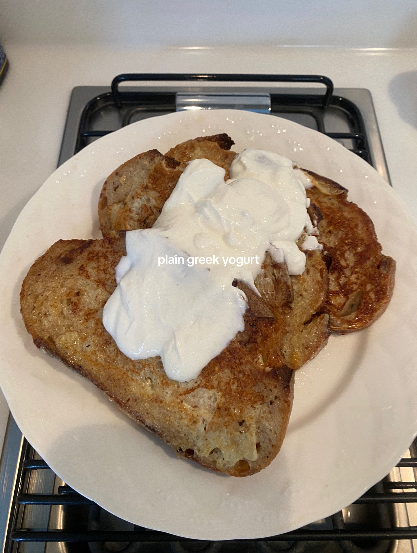 Healthy Sourdough French Toast with Greek Yogurt and Berry Sauce