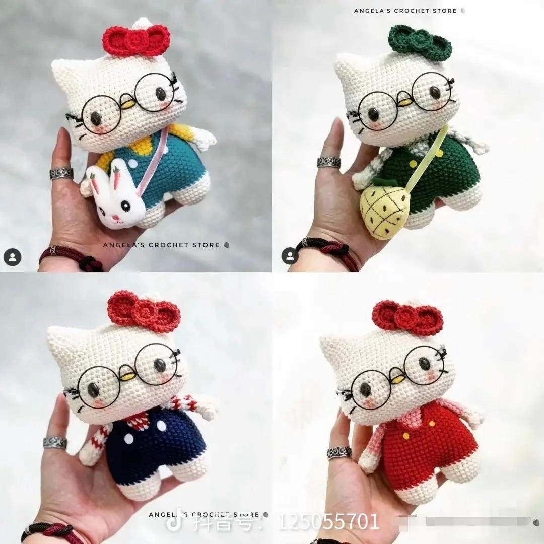 Hello Kitty Amigurumi Crochet Pattern Chart