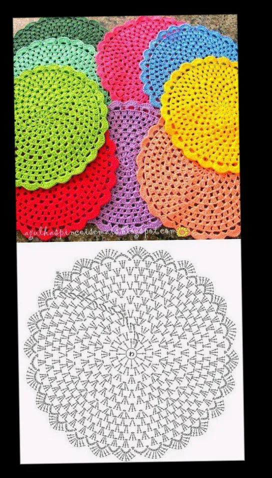 Hermoso diseño de tejido a crochet con patrón gráfico