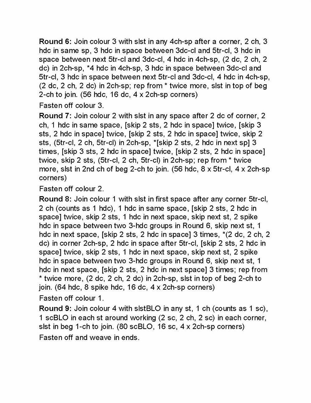 Hestia Granny Square Crochet Pattern and Chart by Hattie Risdale