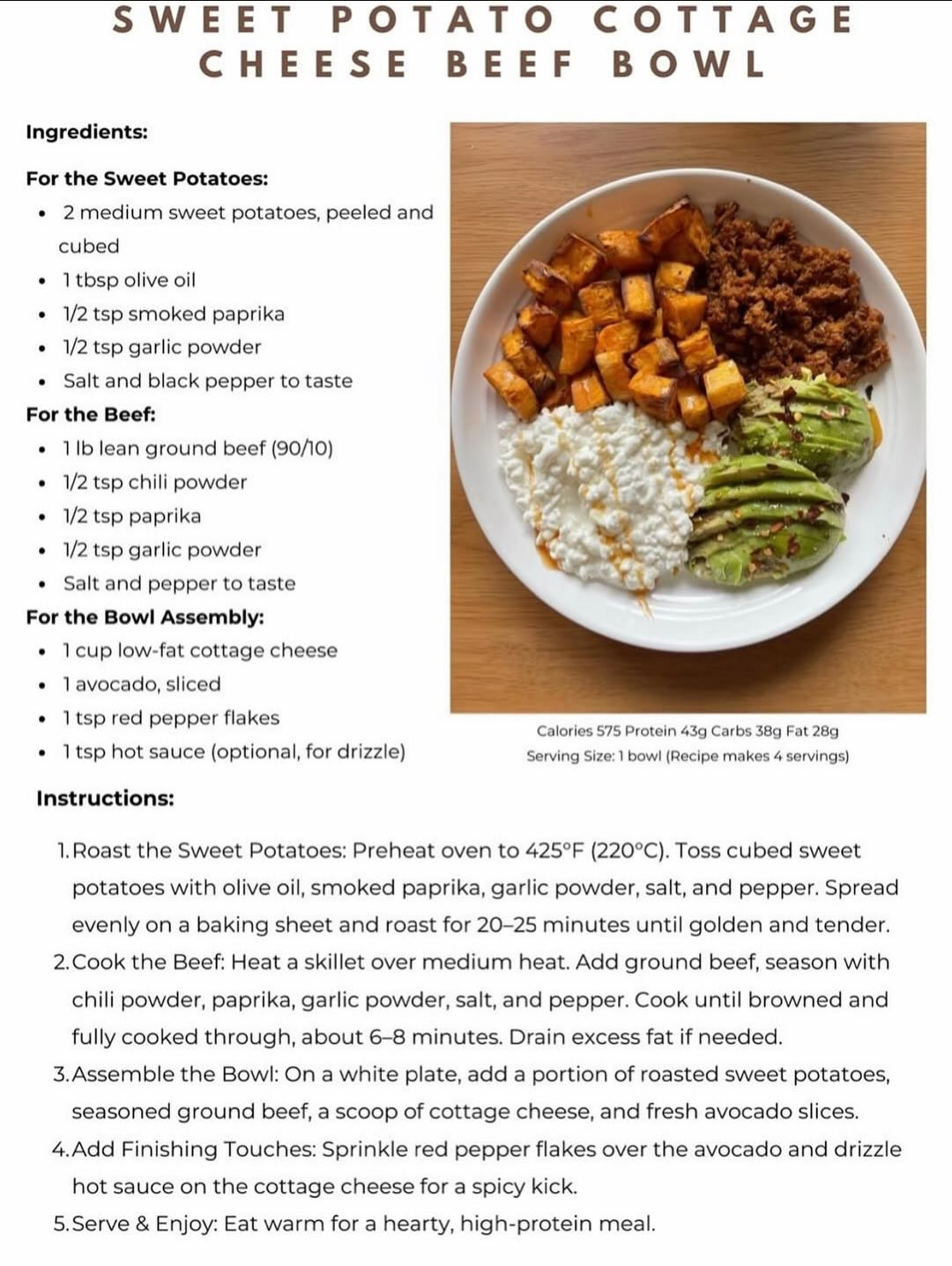 High-Protein Bang Bang Chicken Bowl and Sweet Potato Cottage Cheese Beef Bowl Recipes