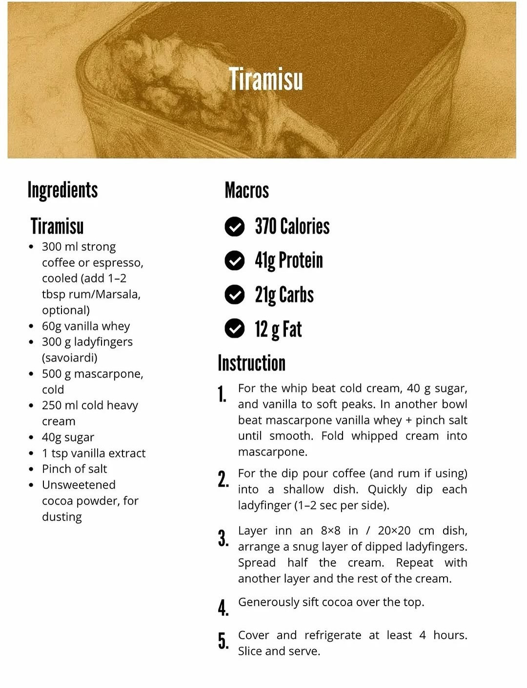 High Protein Sweet Ideas: Tiramisu & Baked Biscuit Oats Recipes