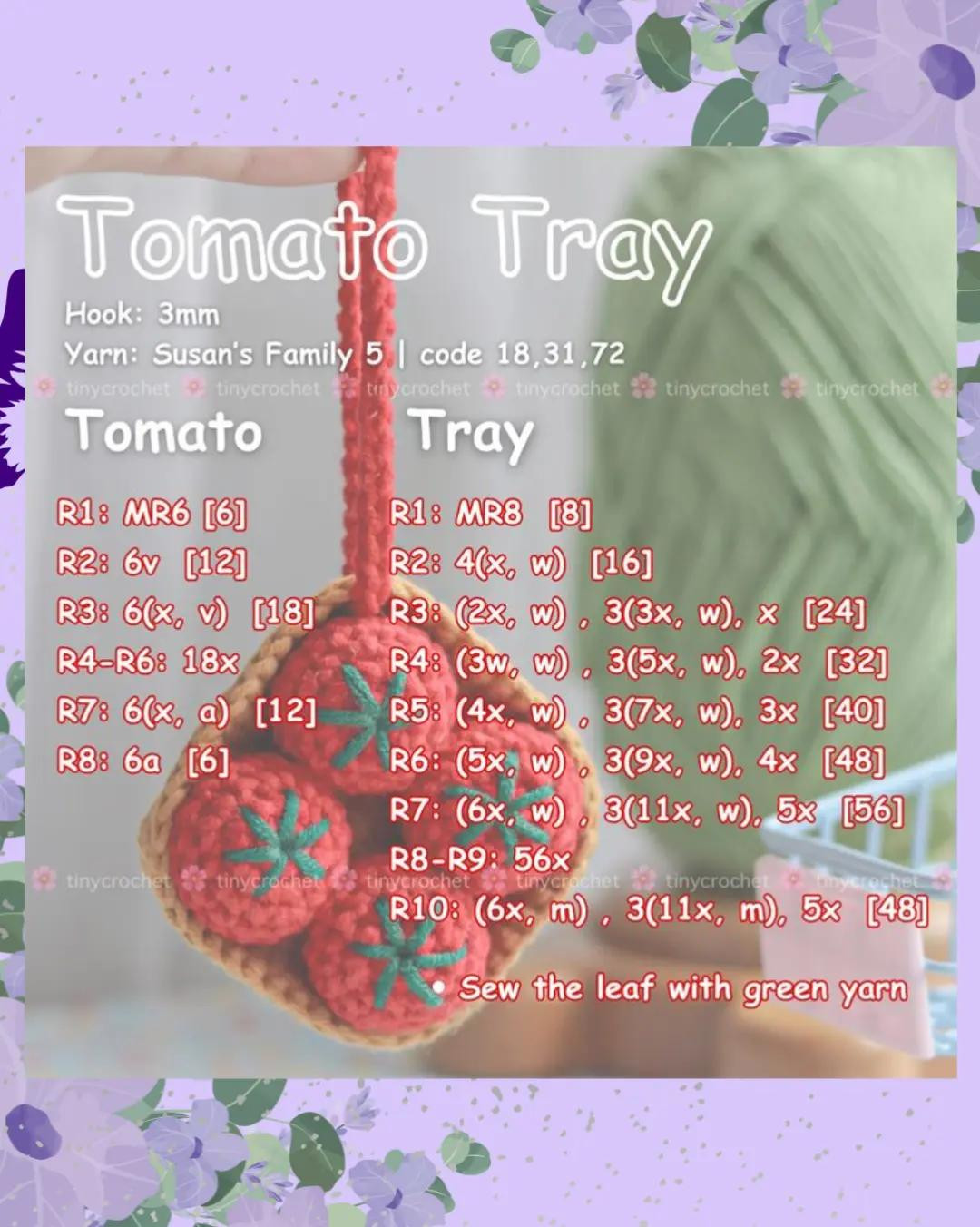 Himpunan Chart Móc Len Trái Cây Dễ Thương: Măng Cụt, Xoài, Kiwi, Lê, Dứa