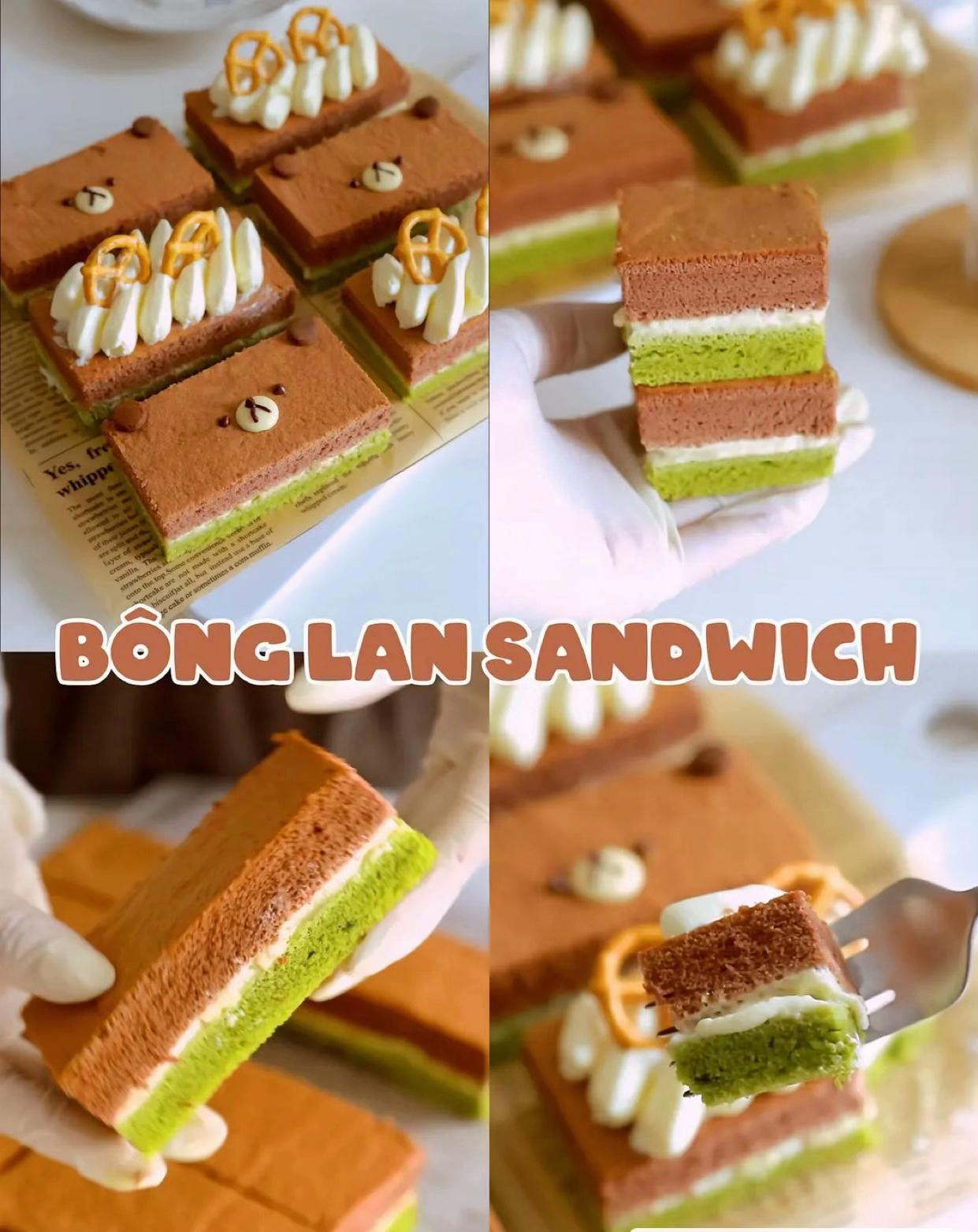 Học cách làm bánh Bông Lan Sandwich kẹp kem tươi siêu mát lạnh, công thức độc quyền