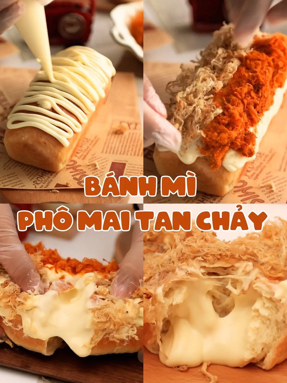 Học cách làm bánh mì phô mai tan chảy bằng nồi chiên không dầu