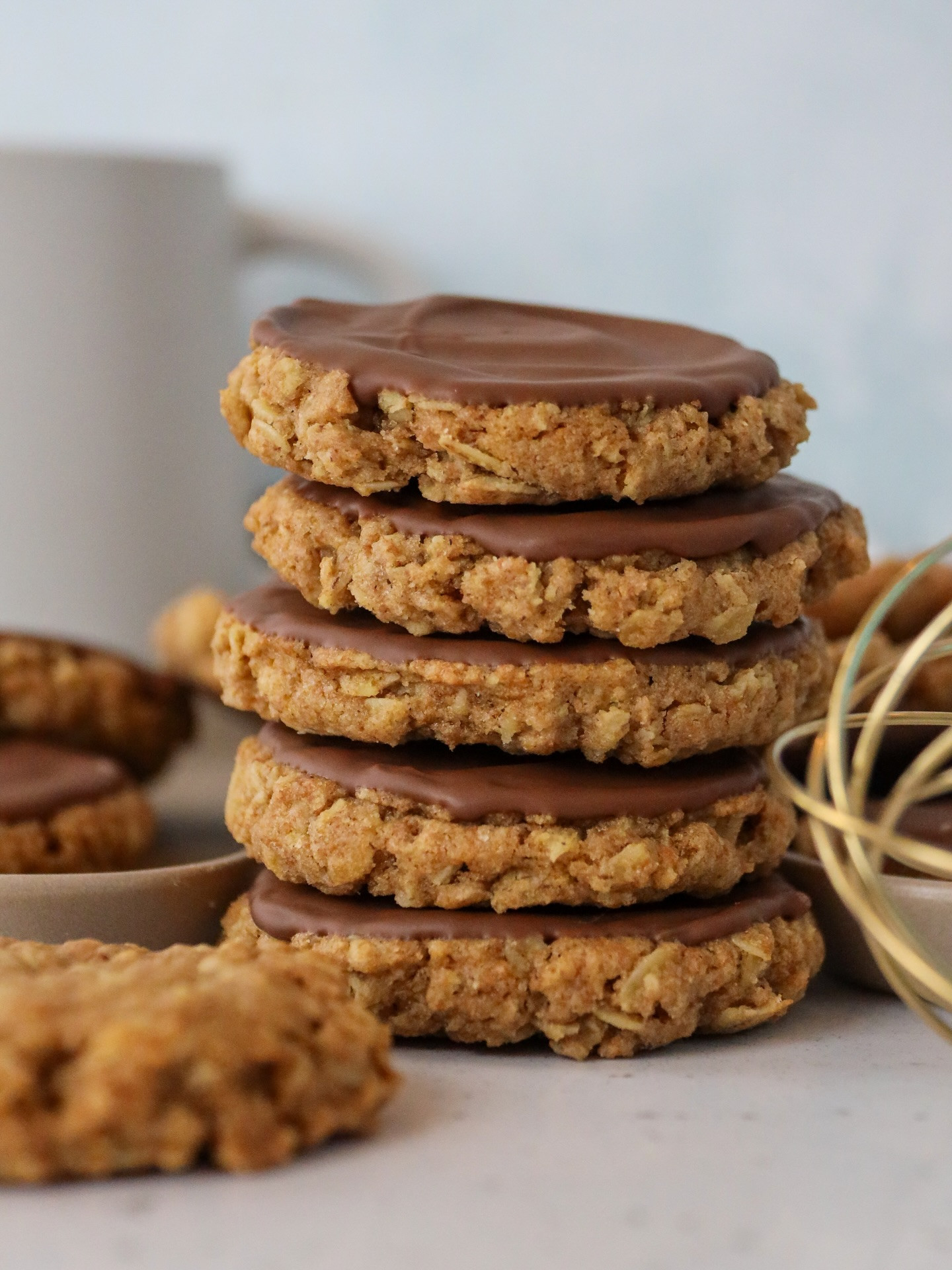 Homemade Chocolate Topped Hobnob Biscuits Recipe