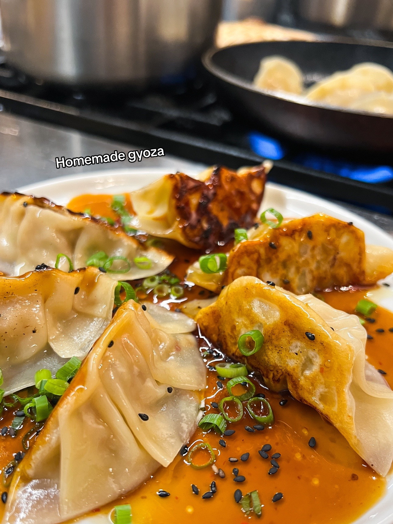 Homemade food recipes collection: sweet and sour chicken, tomato pasta with bacon, creamy tomato soup with grilled cheese, and Korean shrimp over rice