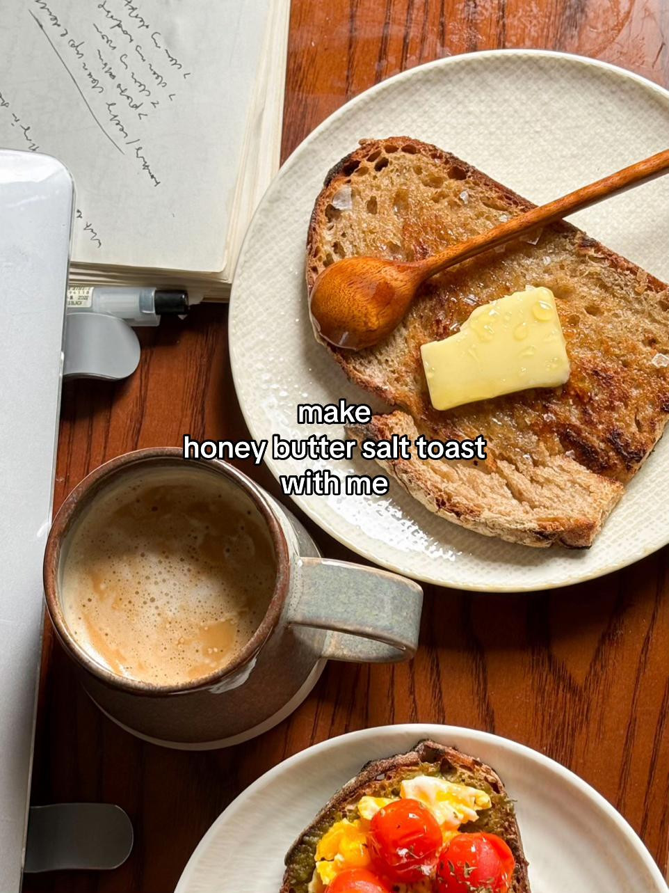 Honey Butter Salt Sourdough Toast Recipe with Maldon Flakes