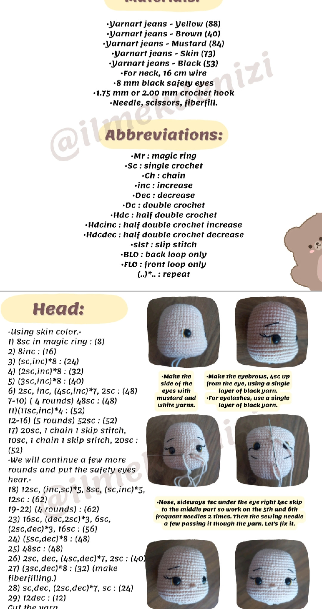 Honey Doll Amigurumi Crochet Pattern