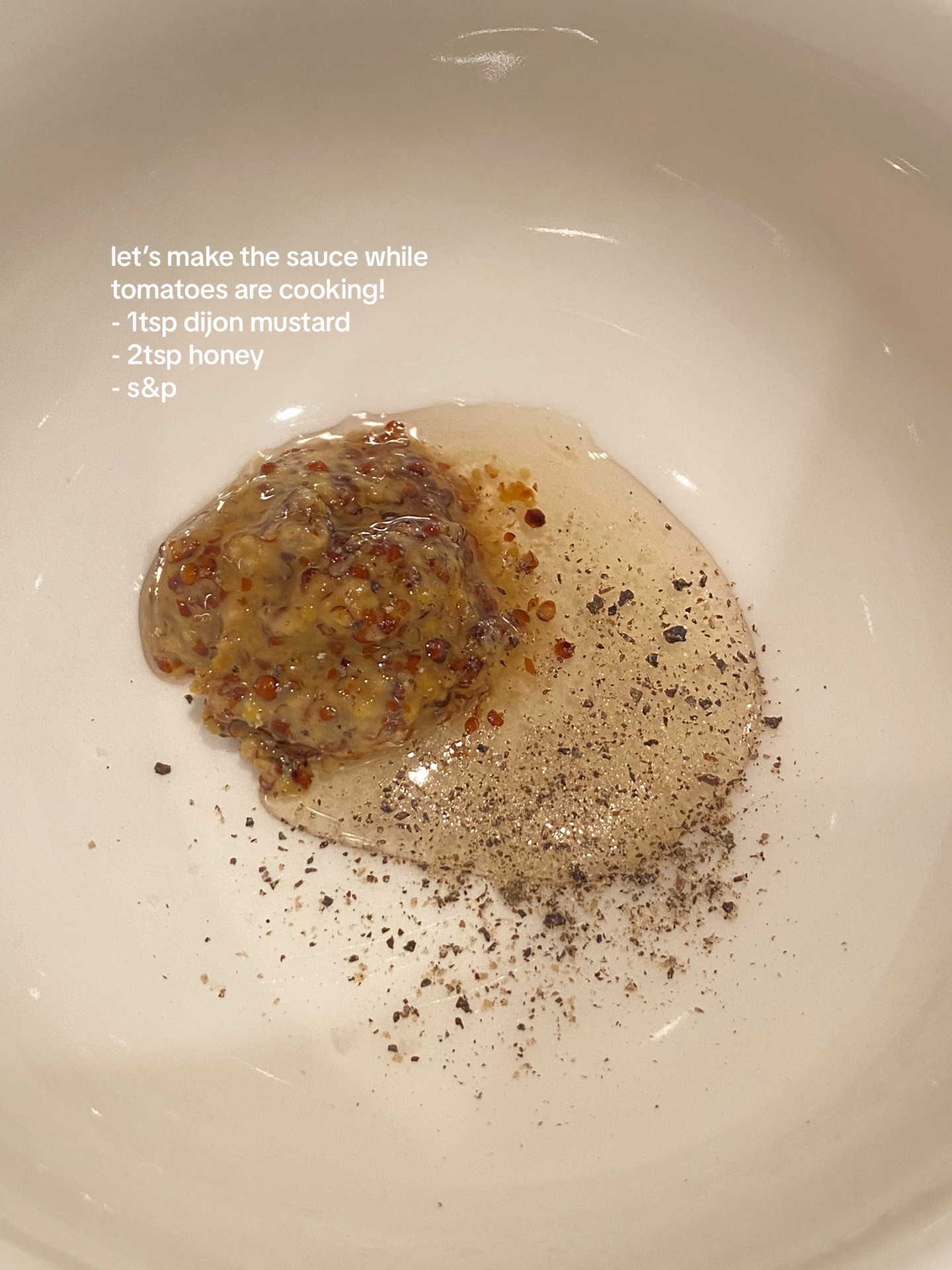 Honey Mustard Roasted Tomatoes on Whipped Cheese Toastie