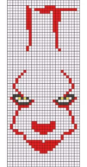 Horror Movie Pixel Charts: Jason, Ghostface, Chucky, Beetlejuice, and The Exorcist for Crochet
