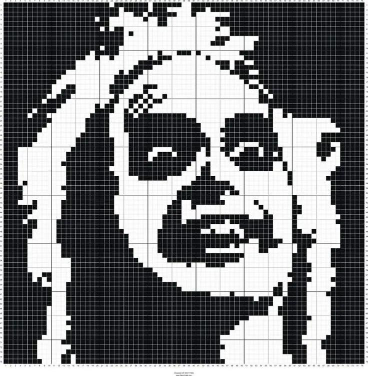 Horror Movie Pixel Charts: Jason, Ghostface, Chucky, Beetlejuice, and The Exorcist for Crochet