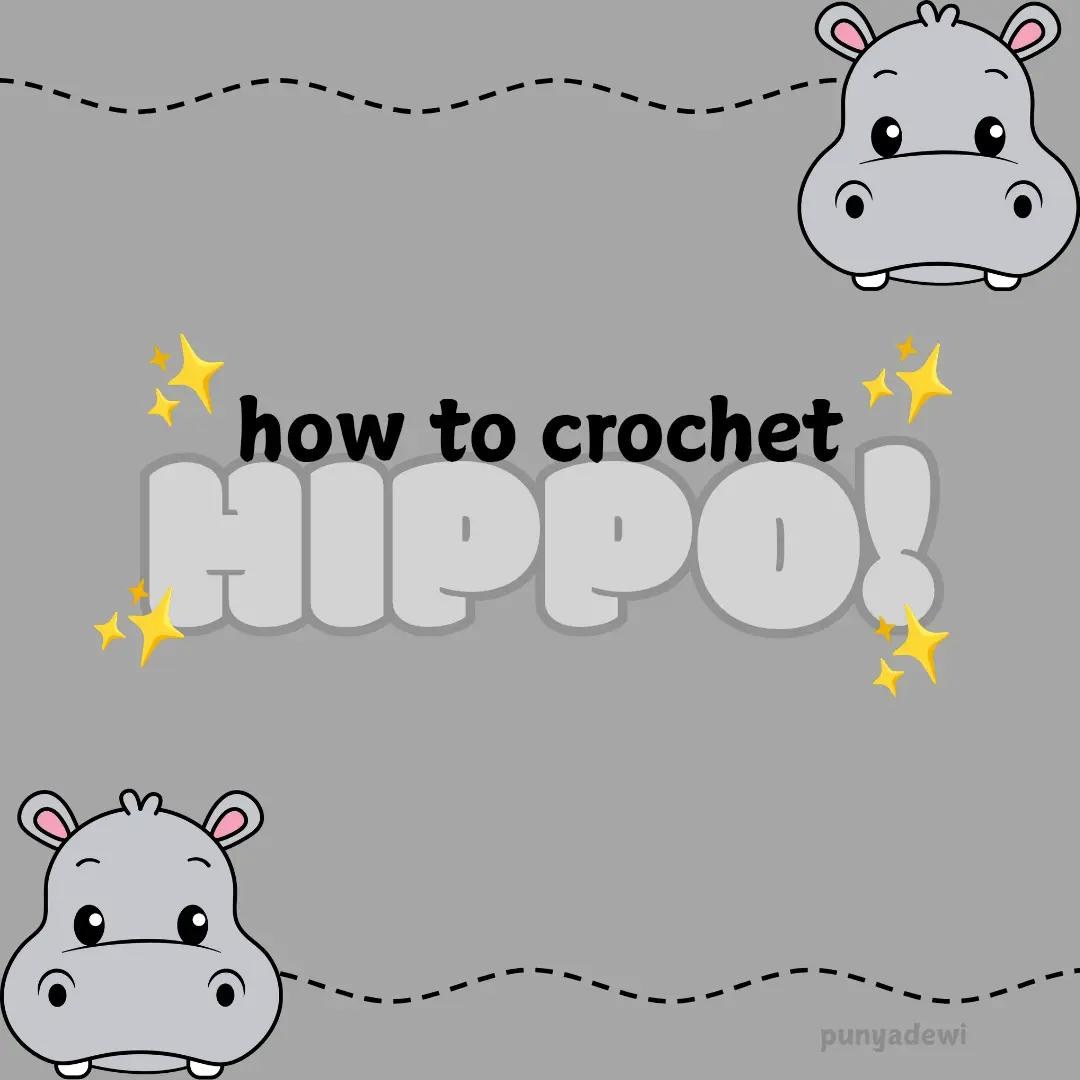 How to Crochet Cute Grey Hippo Amigurumi Doll