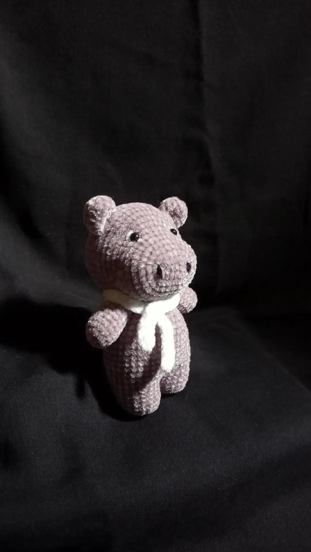 How to Crochet Cute Grey Hippo Amigurumi Doll