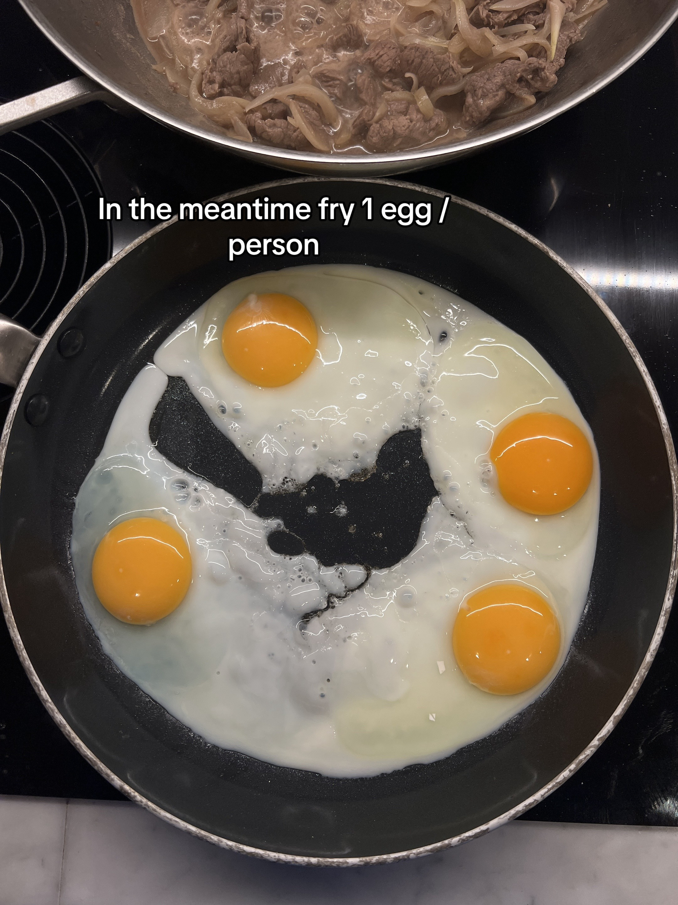 How to make Beef Gyudon with egg, onions and rice