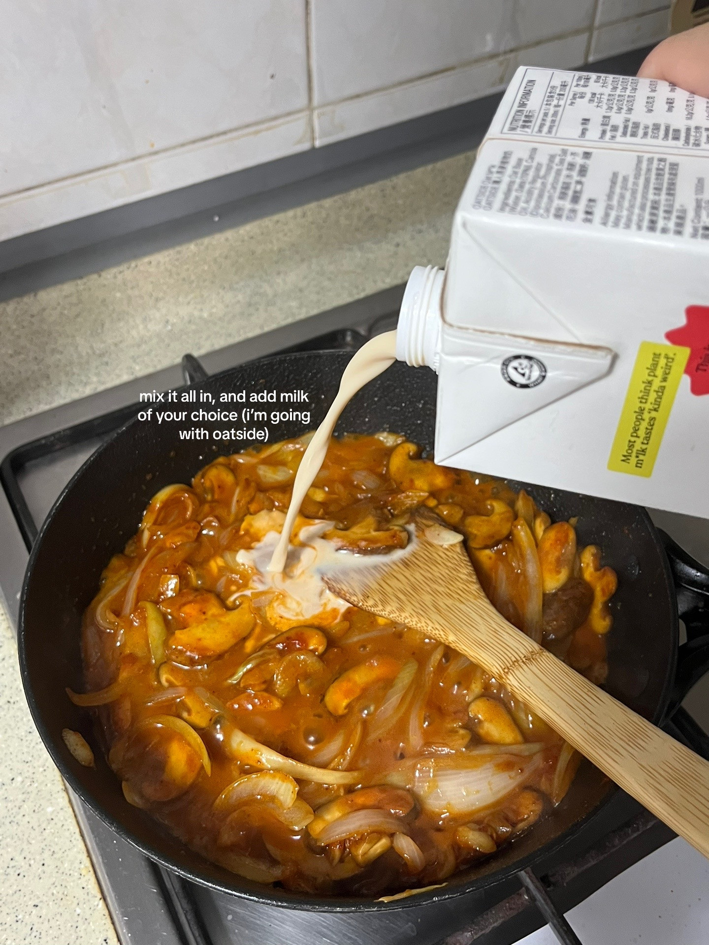 How to make creamy gochujang pasta with shiitake mushrooms and soft boiled egg