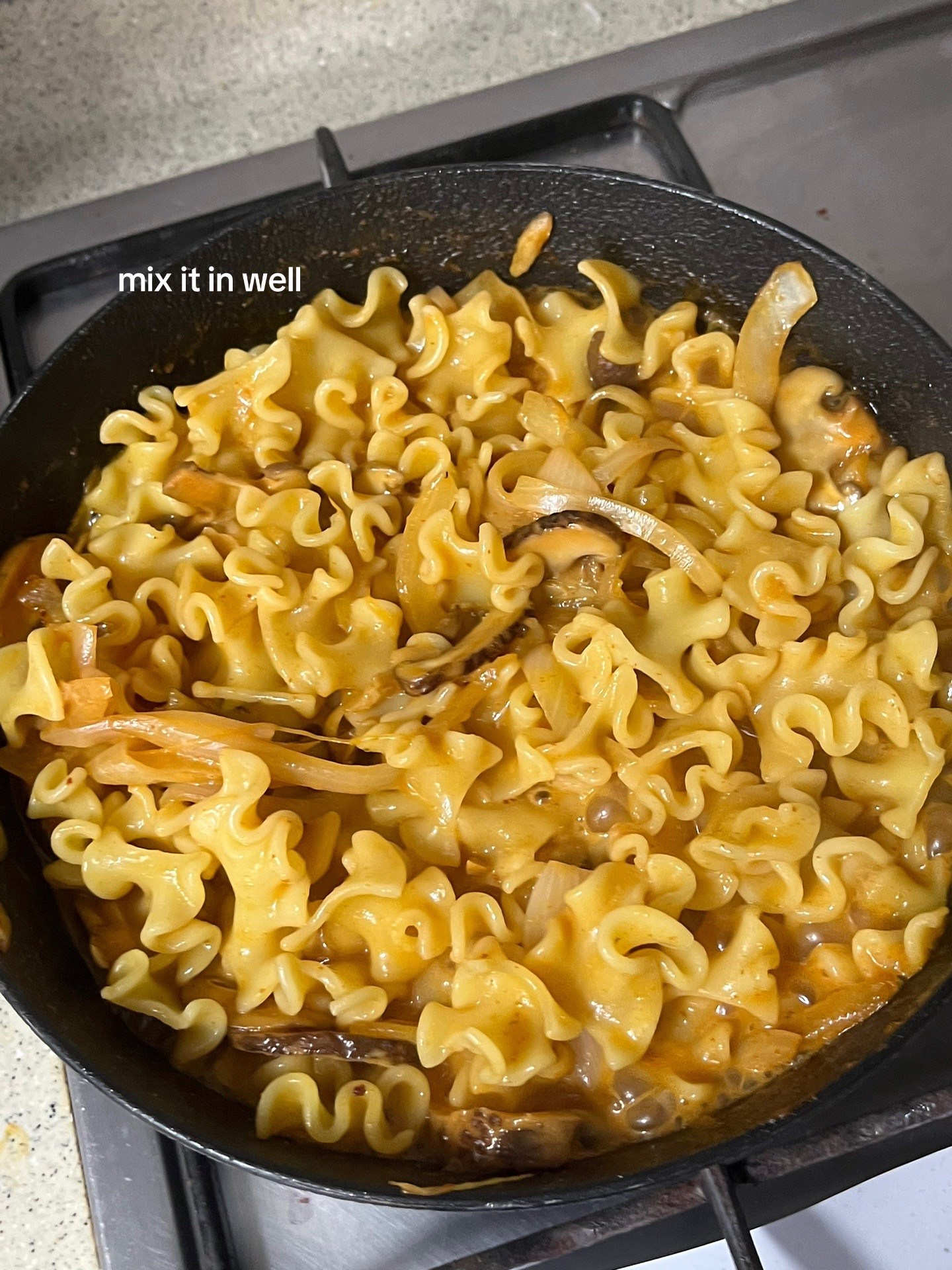 How to make creamy gochujang pasta with shiitake mushrooms and soft boiled egg