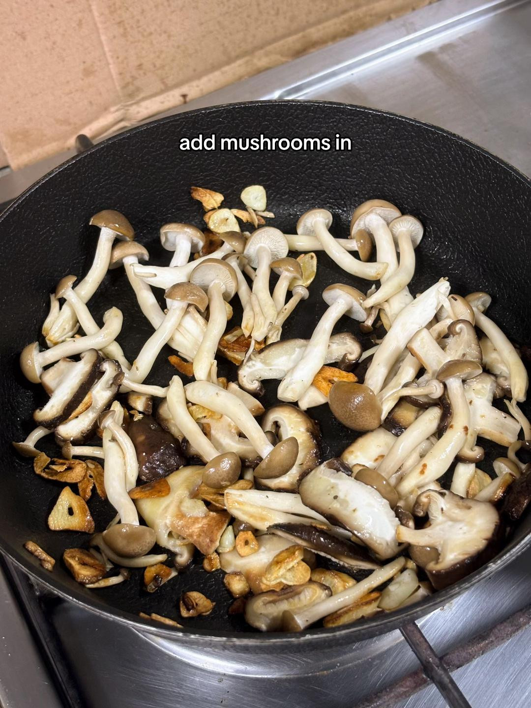 How to make creamy truffle mushroom pasta with orecchiette, shiitake and shimeiji mushrooms