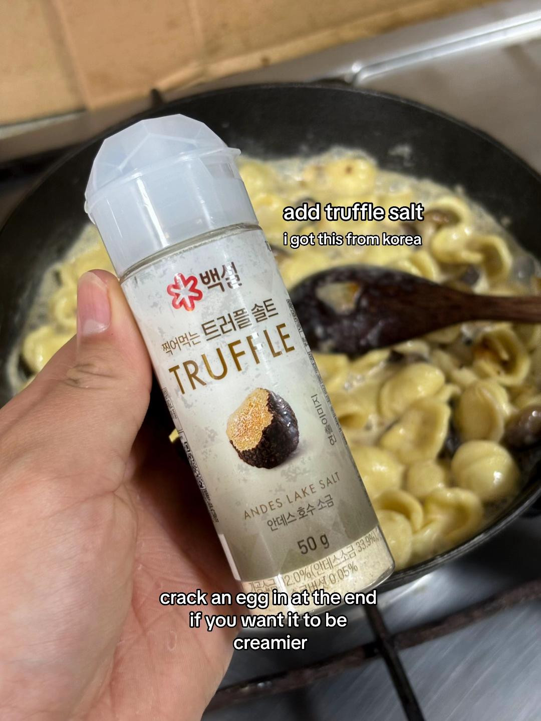 How to make creamy truffle mushroom pasta with orecchiette, shiitake and shimeiji mushrooms