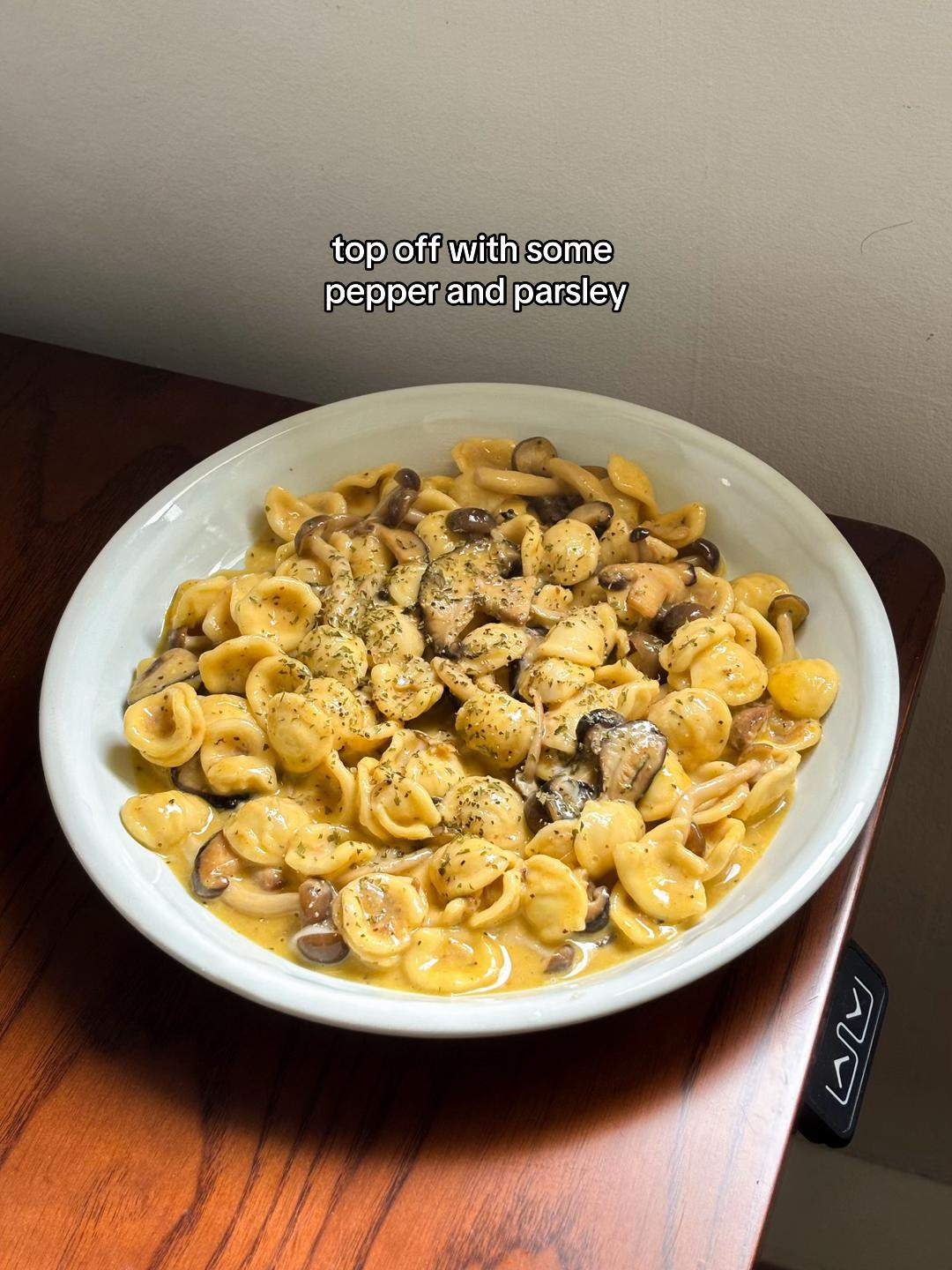 How to make creamy truffle mushroom pasta with orecchiette, shiitake and shimeiji mushrooms