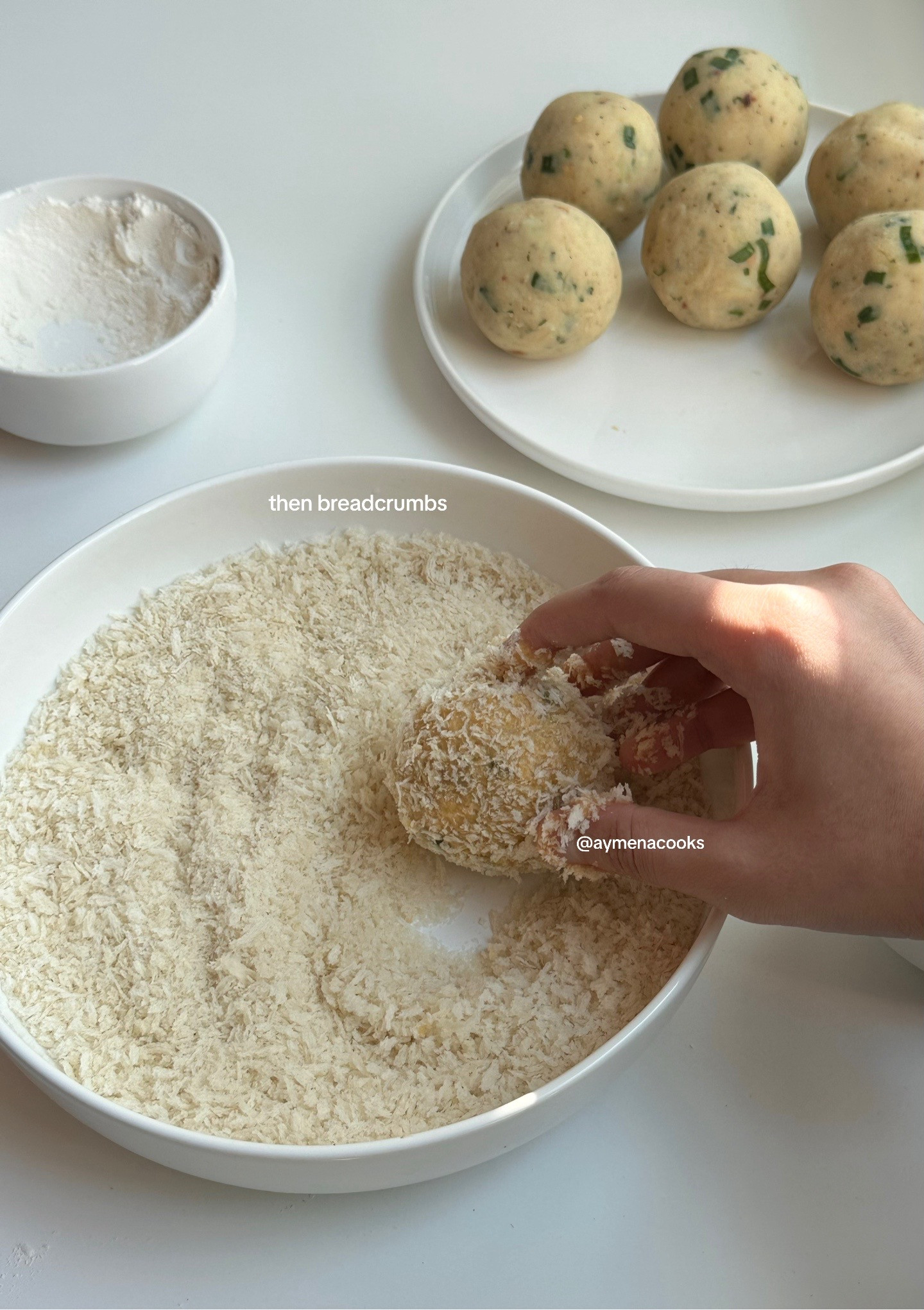 How to make crispy cheese and potato balls recipe with mashed potatoes, spices, spring onions and dipping sauce