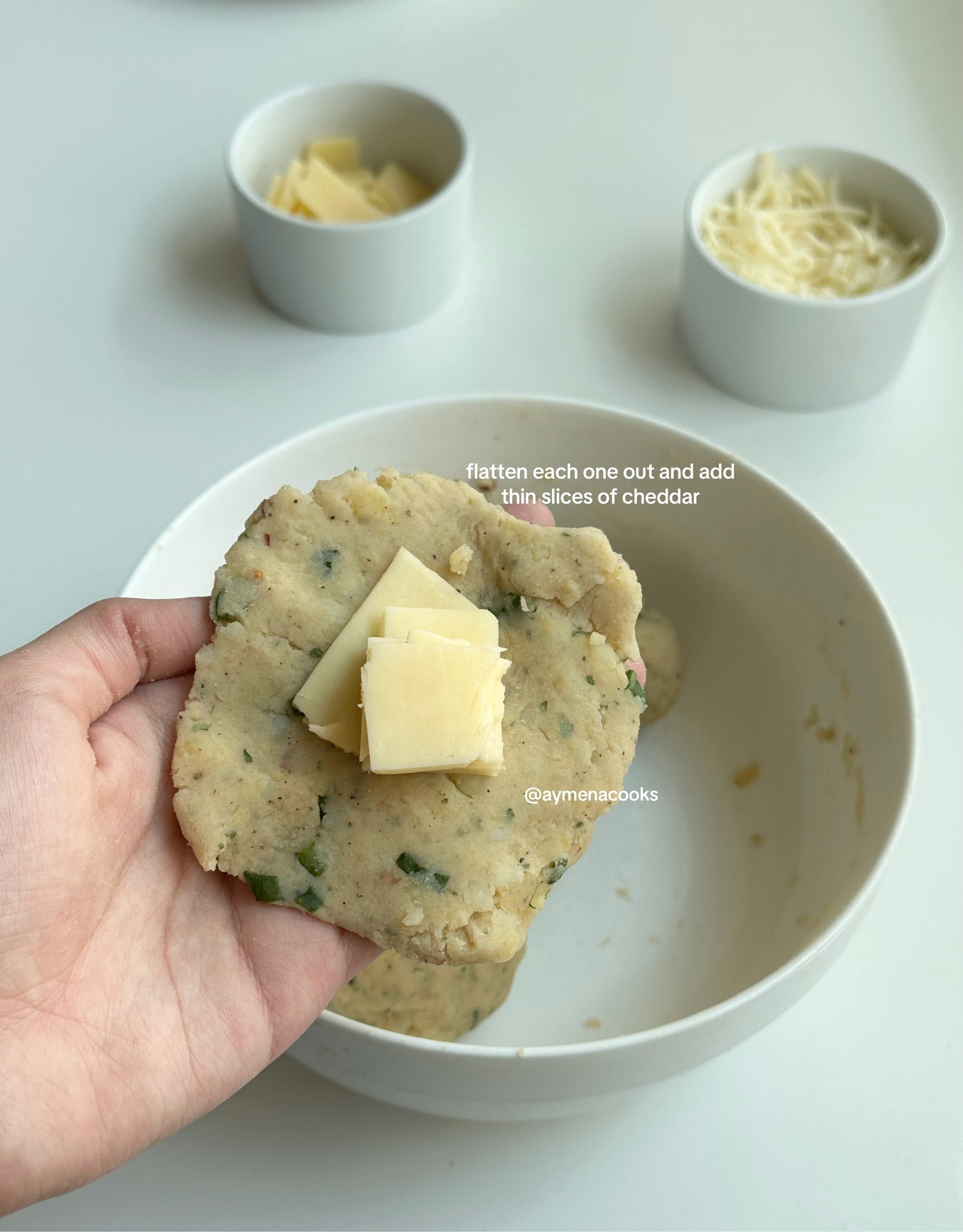 How to make crispy cheese and potato balls recipe with mashed potatoes, spices, spring onions and dipping sauce