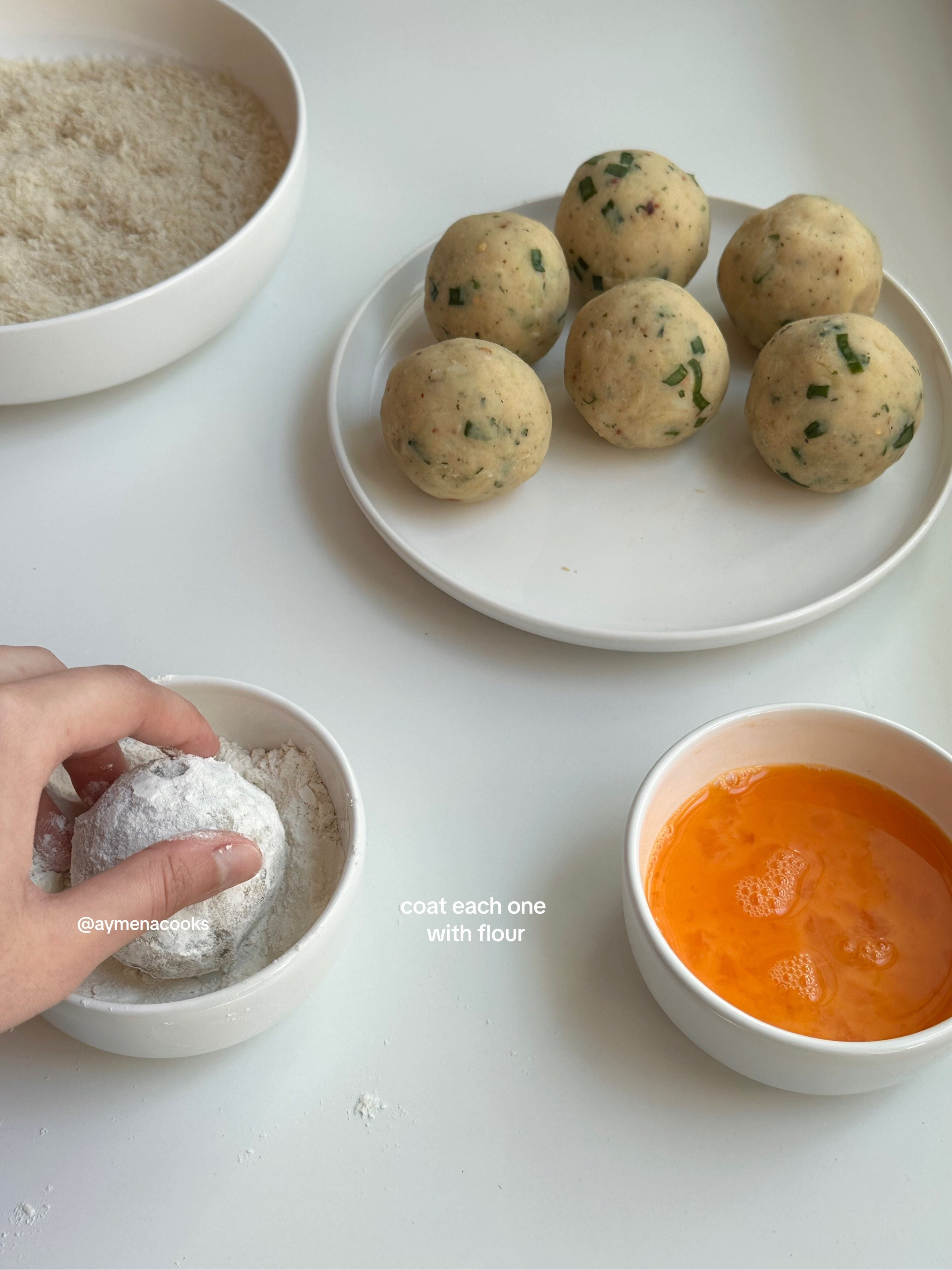 How to make crispy cheese and potato balls recipe with mashed potatoes, spices, spring onions and dipping sauce