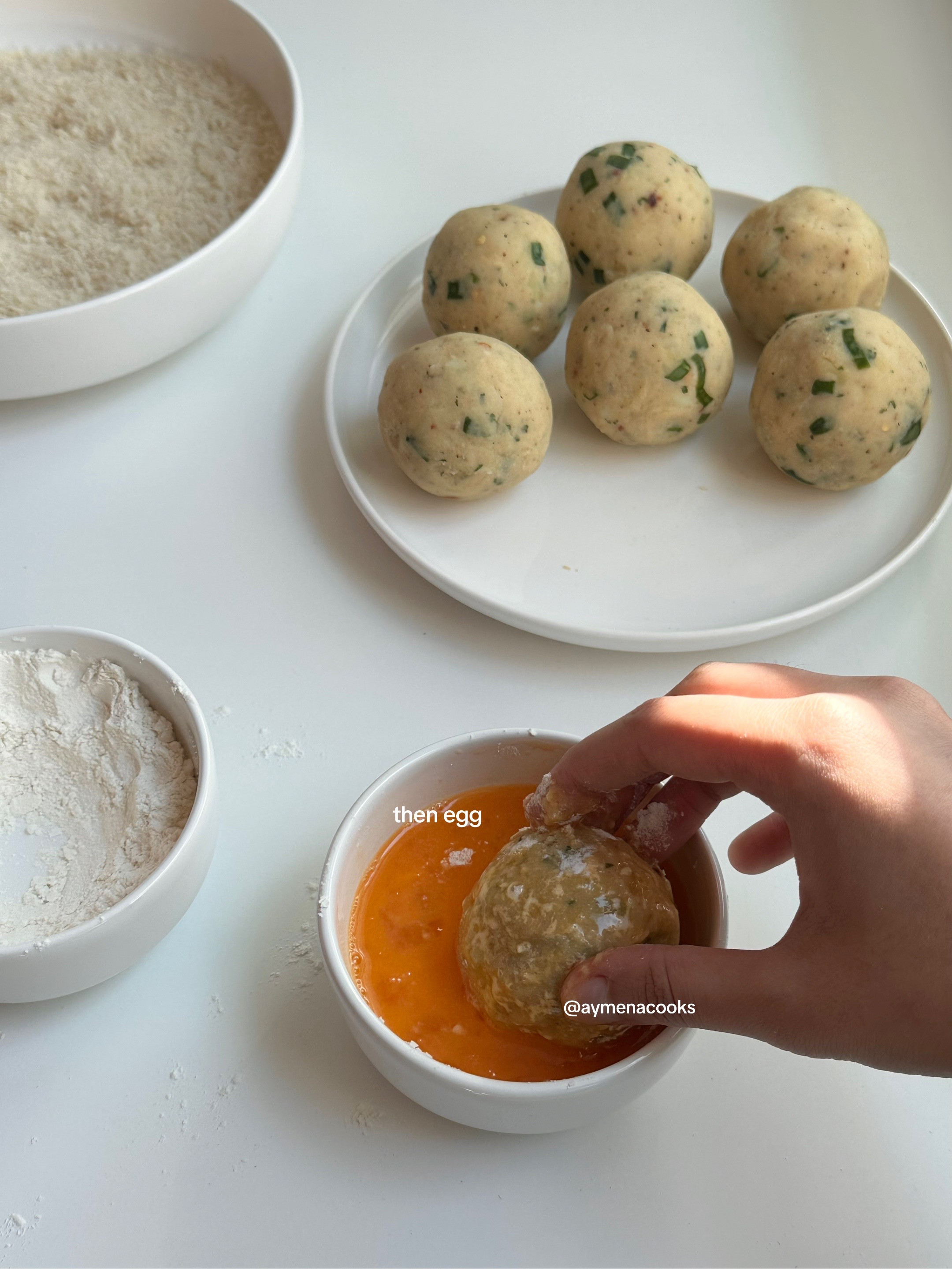 How to make crispy cheese and potato balls recipe with mashed potatoes, spices, spring onions and dipping sauce