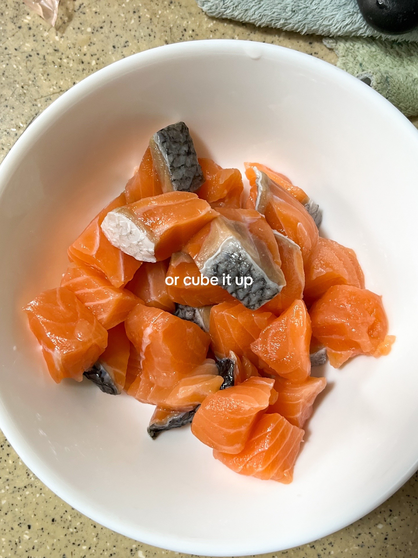 How to make honey sriracha salmon rice bowl with garlic, paprika, salt and pepper