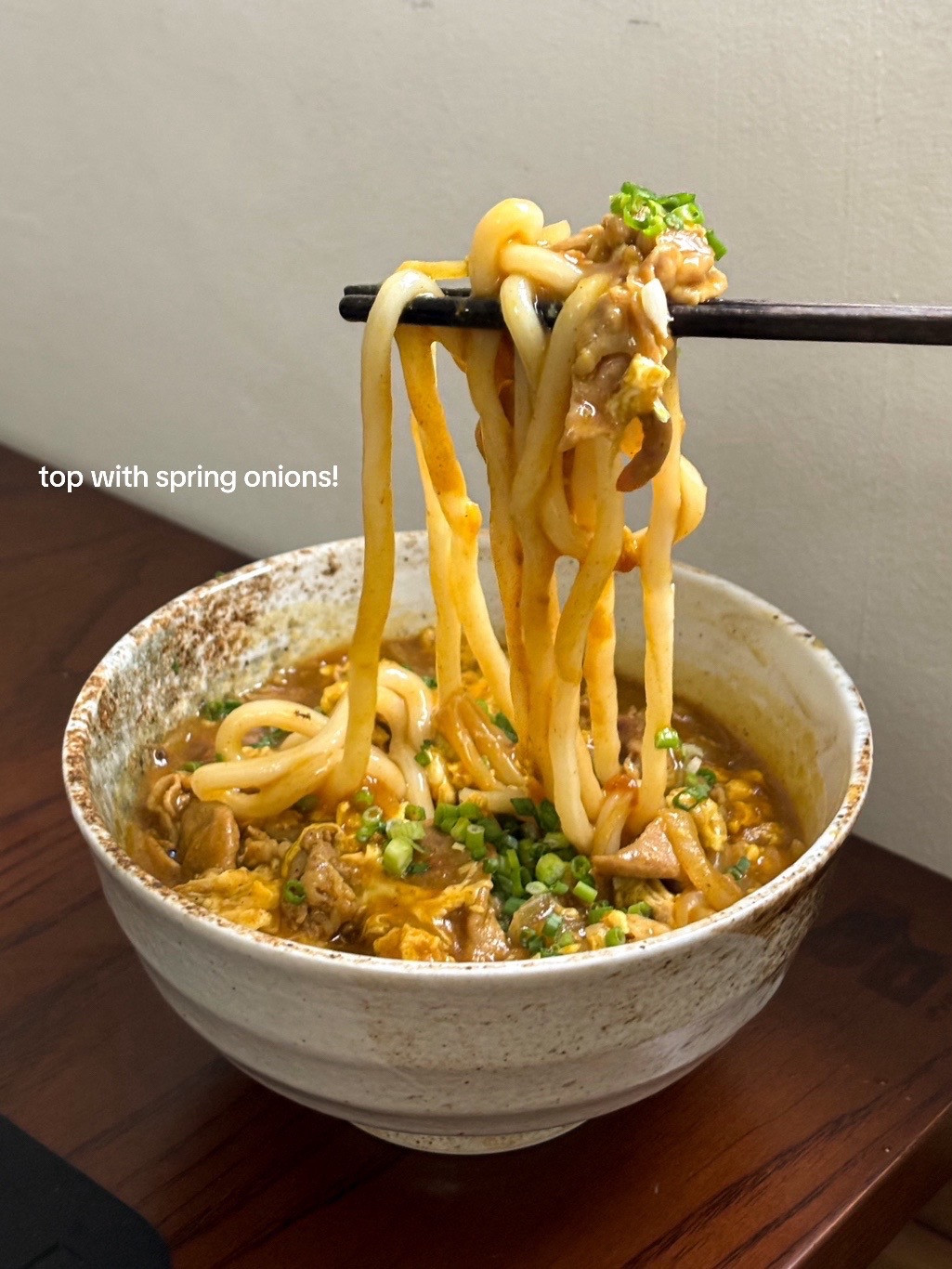 How to make Japanese curry udon with homemade dashi broth, pork, and egg