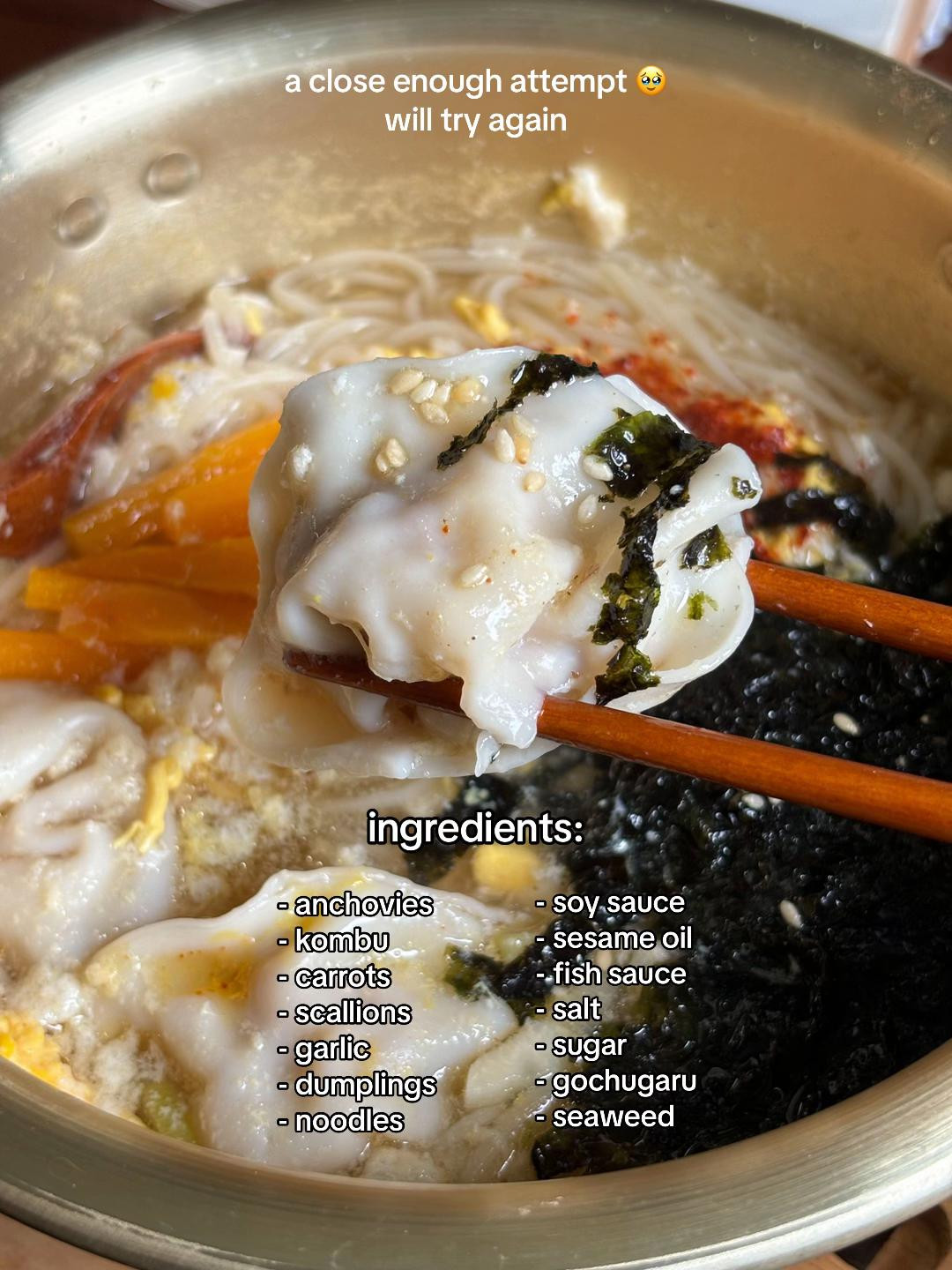 How to make Korean Kalguksu noodle soup with anchovy broth and dumplings