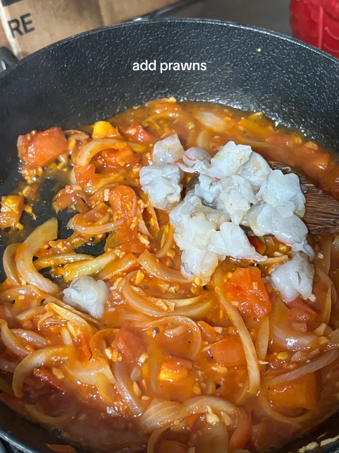 How to make miso tomato linguine with prawns