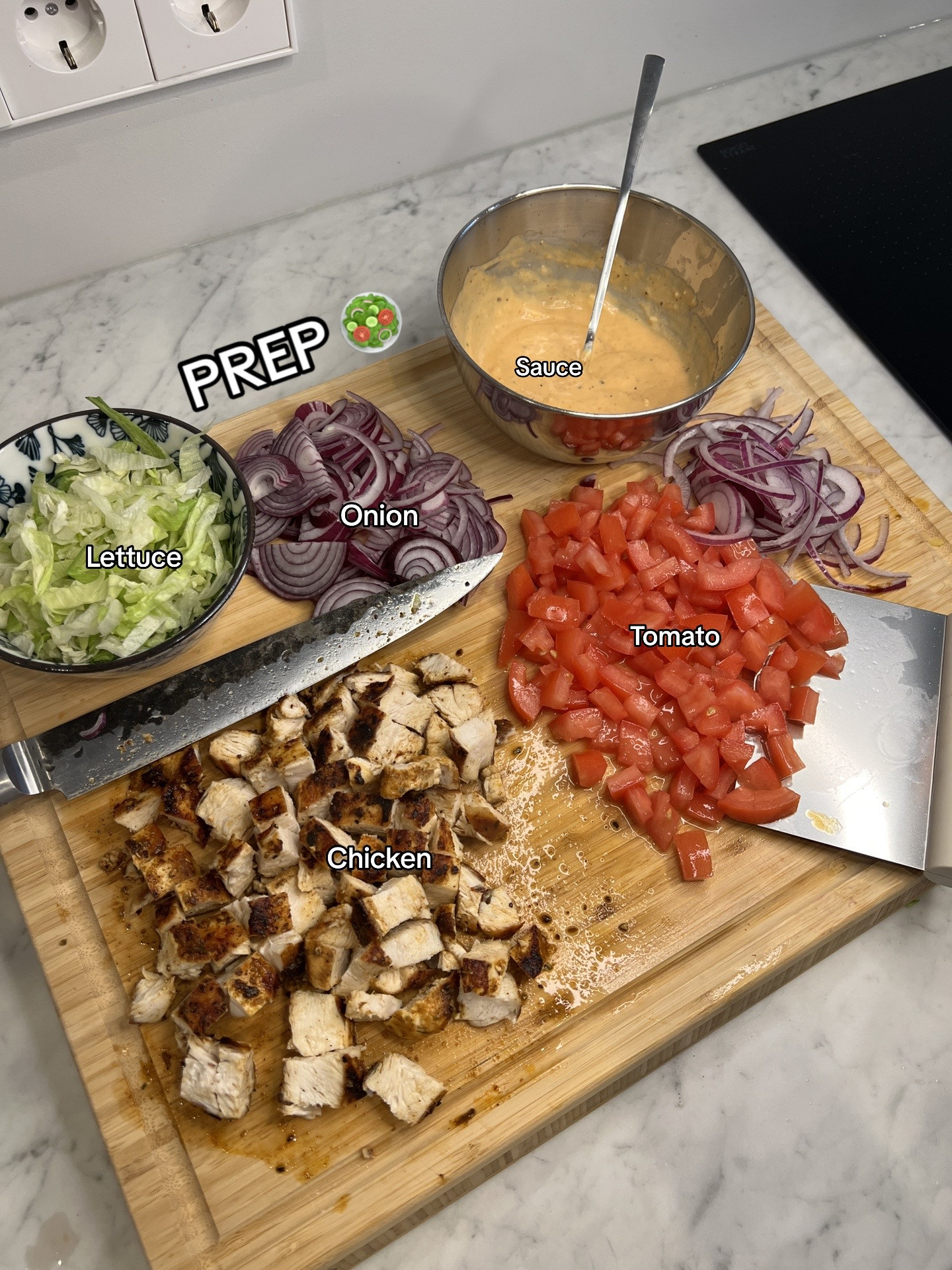 How to make Quick & Cheap Protein Chicken Burrito with homemade spicy mayo sauce