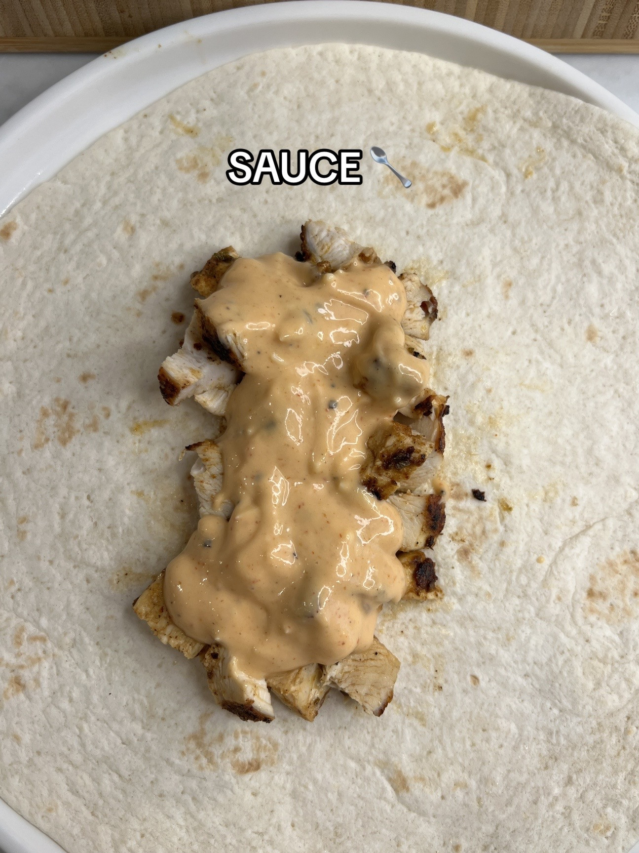How to make Quick & Cheap Protein Chicken Burrito with homemade spicy mayo sauce