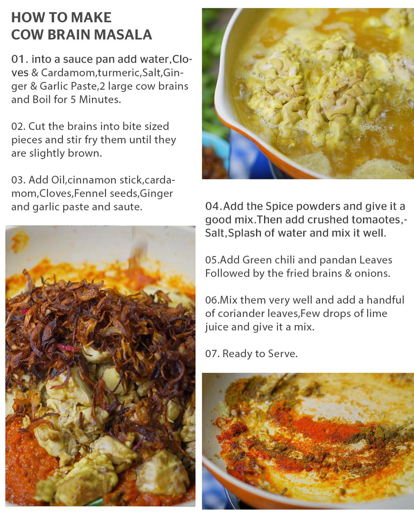 How to Make Spicy Cow Brain Masala Recipe with Indian Spices and Fried ...