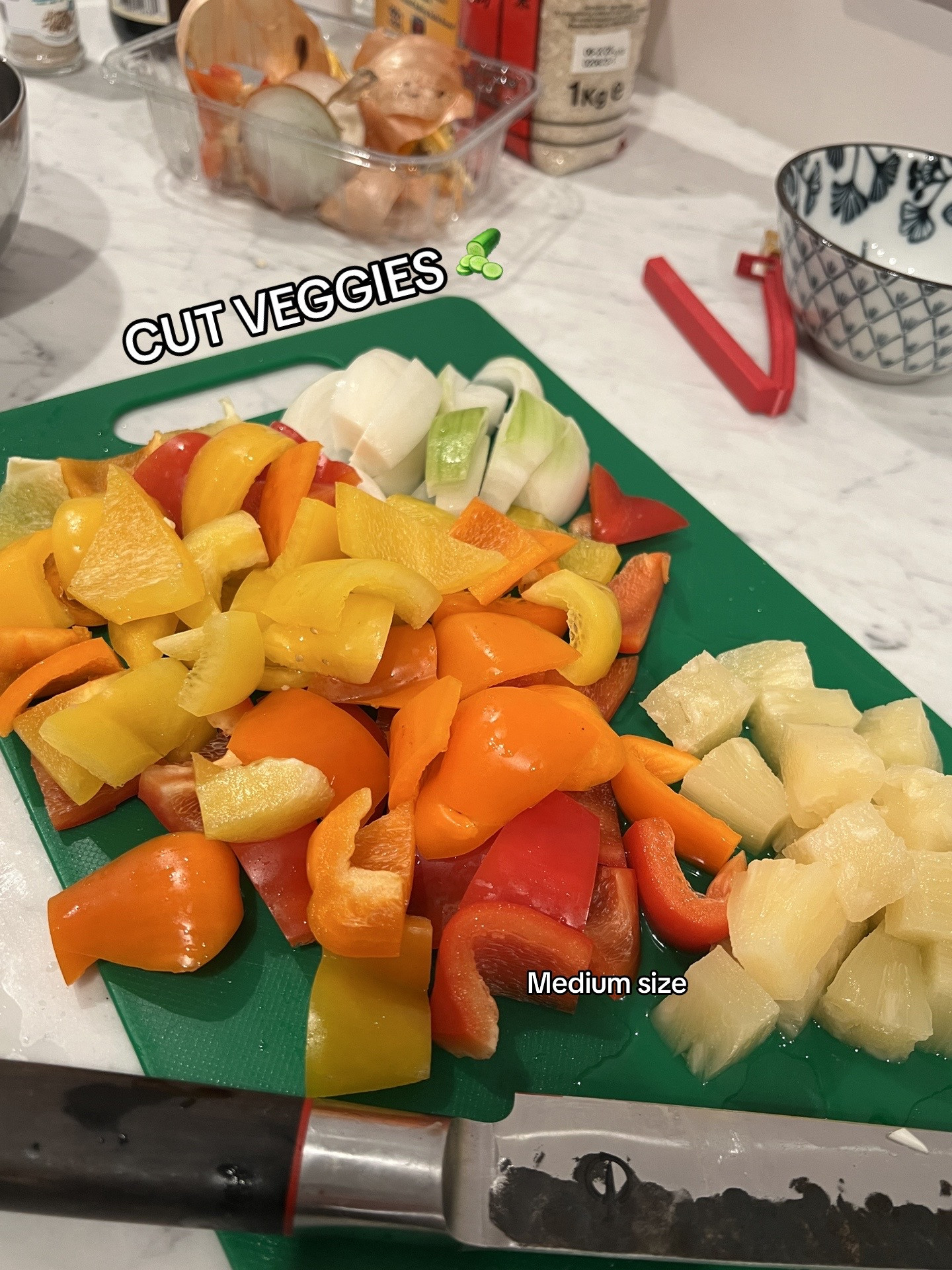 How to make Sweet & Sour Chicken Just like takeout with chicken thigh, bell peppers, pineapple and soy sauce