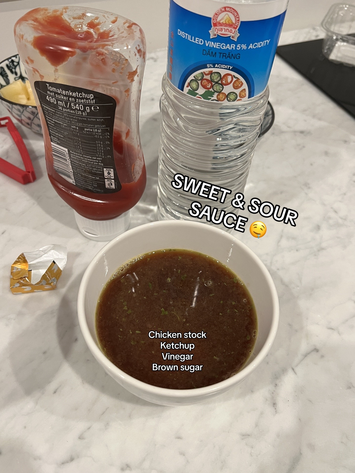 How to make Sweet & Sour Chicken Just like takeout with chicken thigh, bell peppers, pineapple and soy sauce