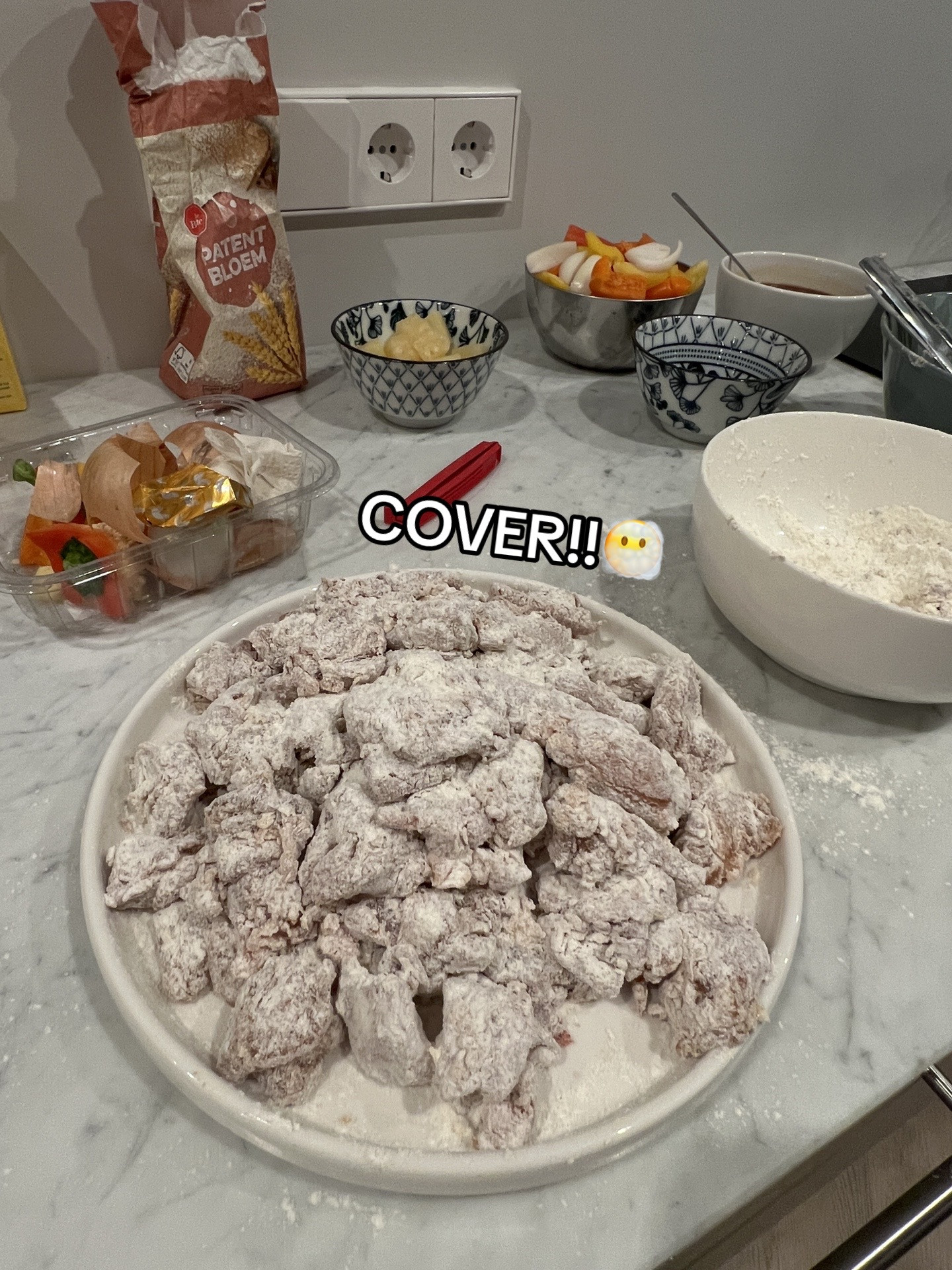 How to make Sweet & Sour Chicken Just like takeout with chicken thigh, bell peppers, pineapple and soy sauce