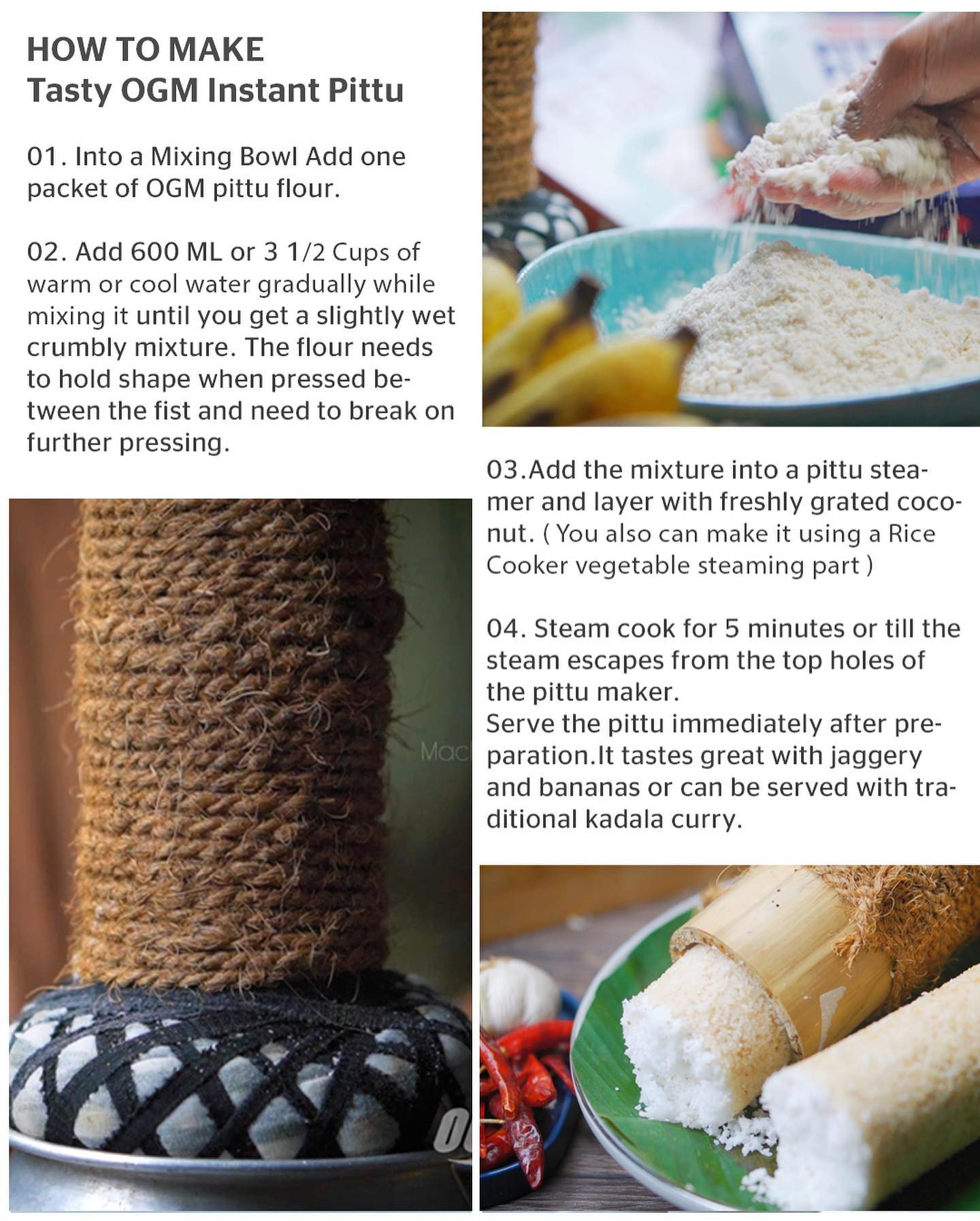 How to Make Tasty OGM Instant Pittu: Soft and Perfect Breakfast Recipe with Coconut