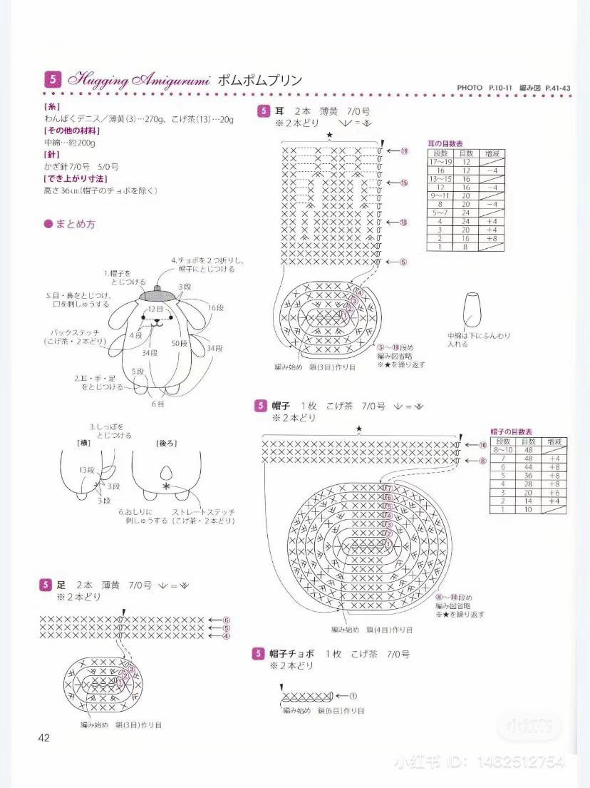 Hugging Amigurumi Pompom Pudding Crochet Pattern