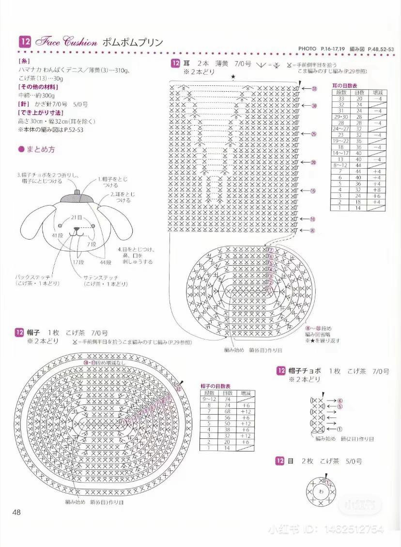 Hugging Amigurumi Pompom Pudding Crochet Pattern