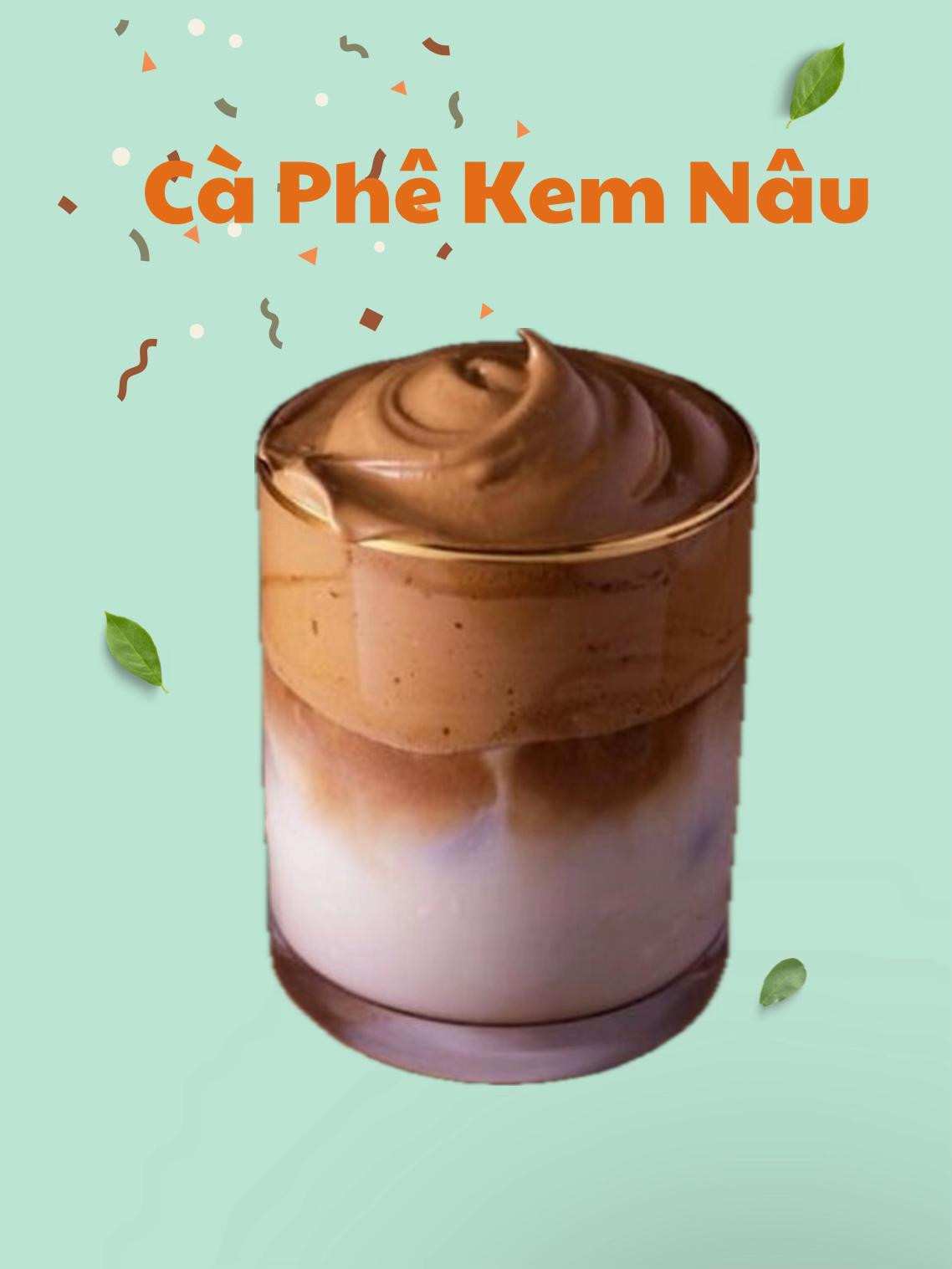 Hướng dẫn cách làm Cà Phê Kem Nâu thơm ngon với bột cheese, sữa đặc và cà phê