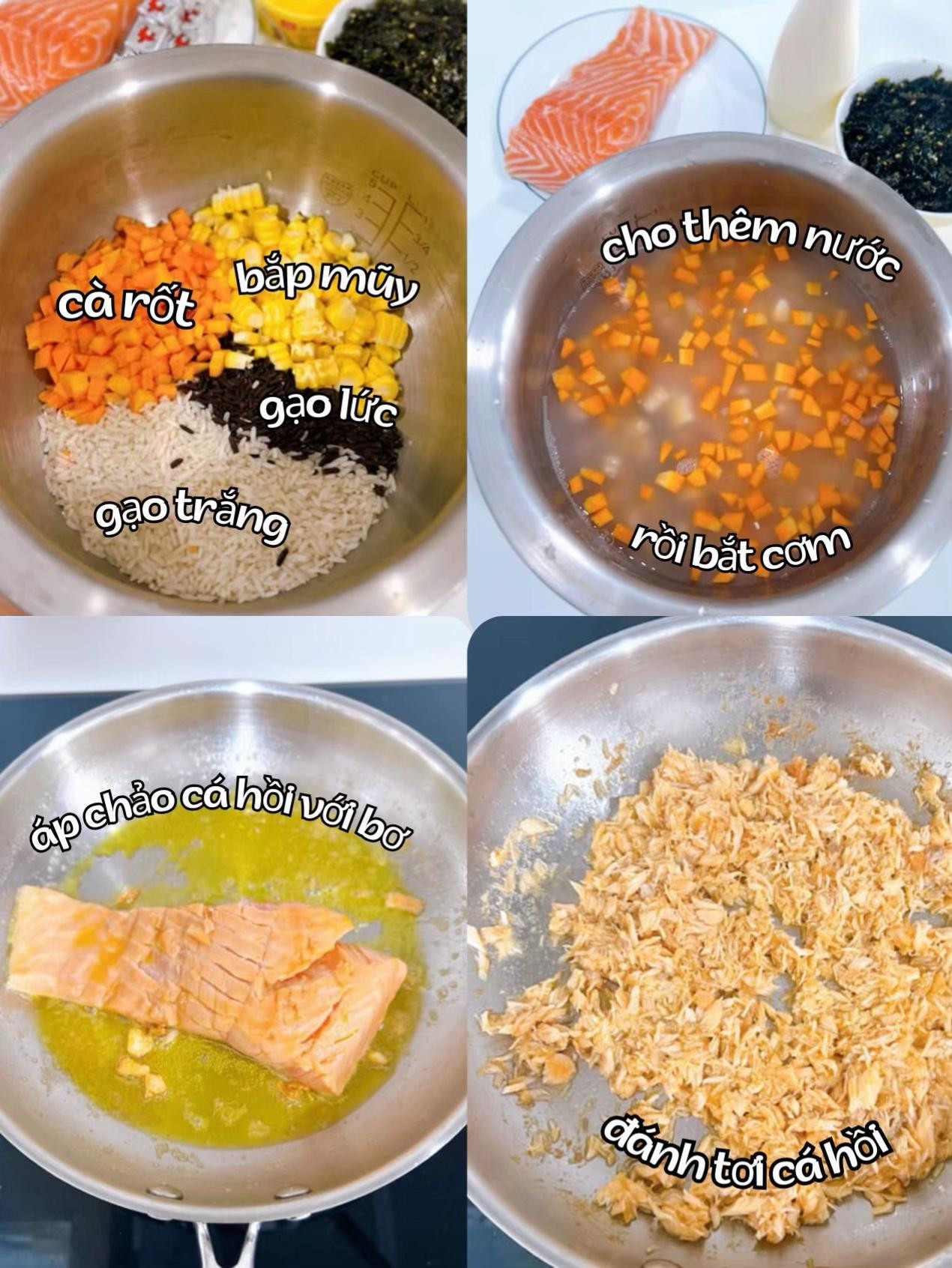 Hướng dẫn cách làm cơm nắm cá hồi ngon tuyệt