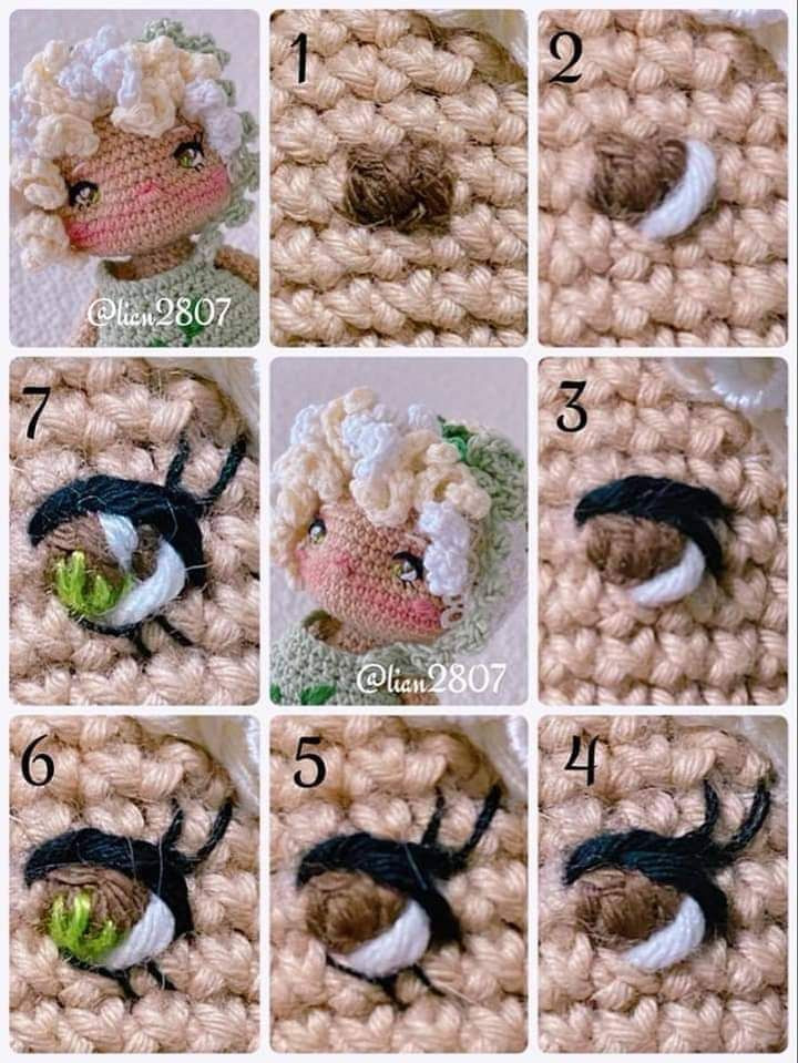 Hướng dẫn cách thêu mắt amigurumi đẹp và chi tiết